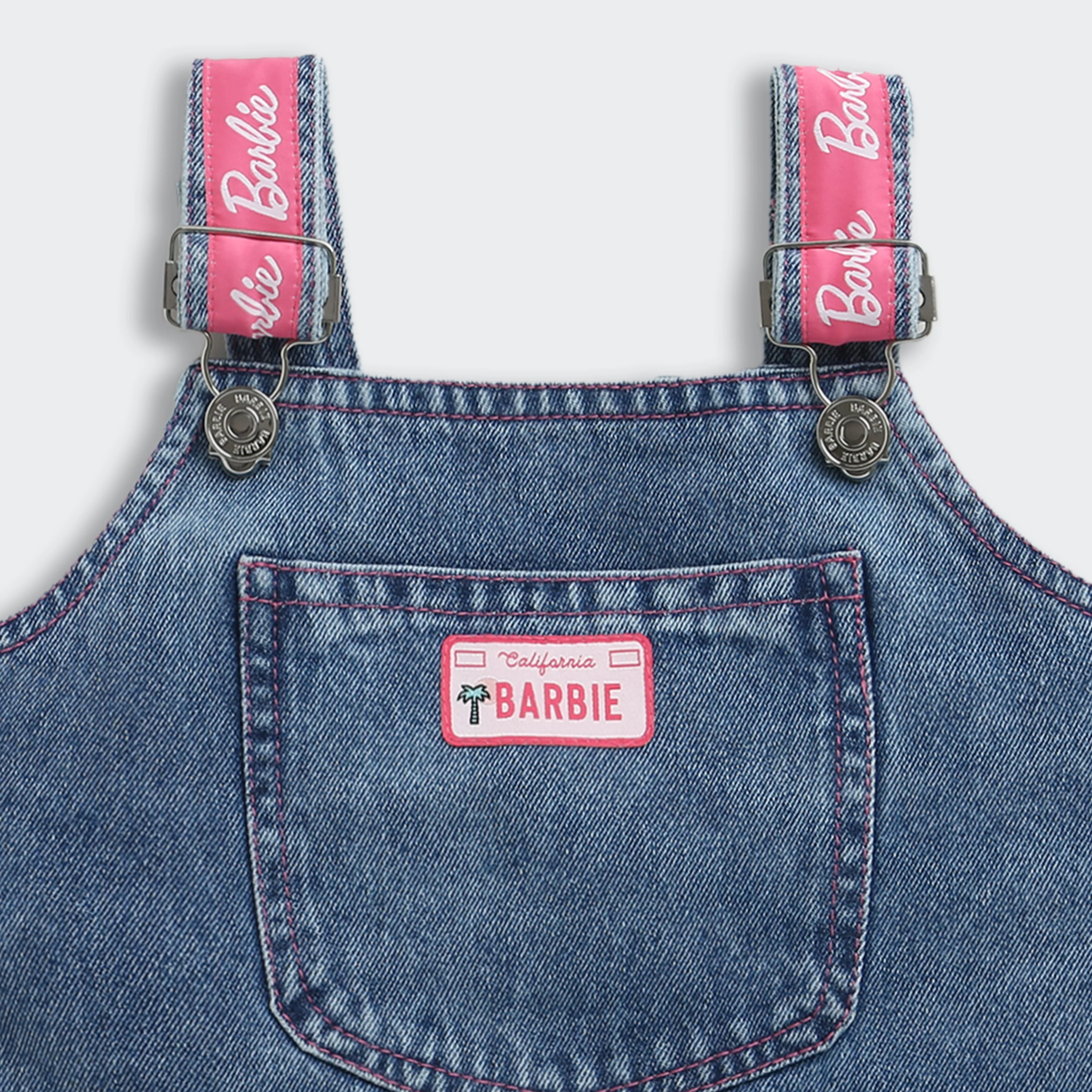 Girls Barbie Denim Strap Top BATP2115 - Image 7