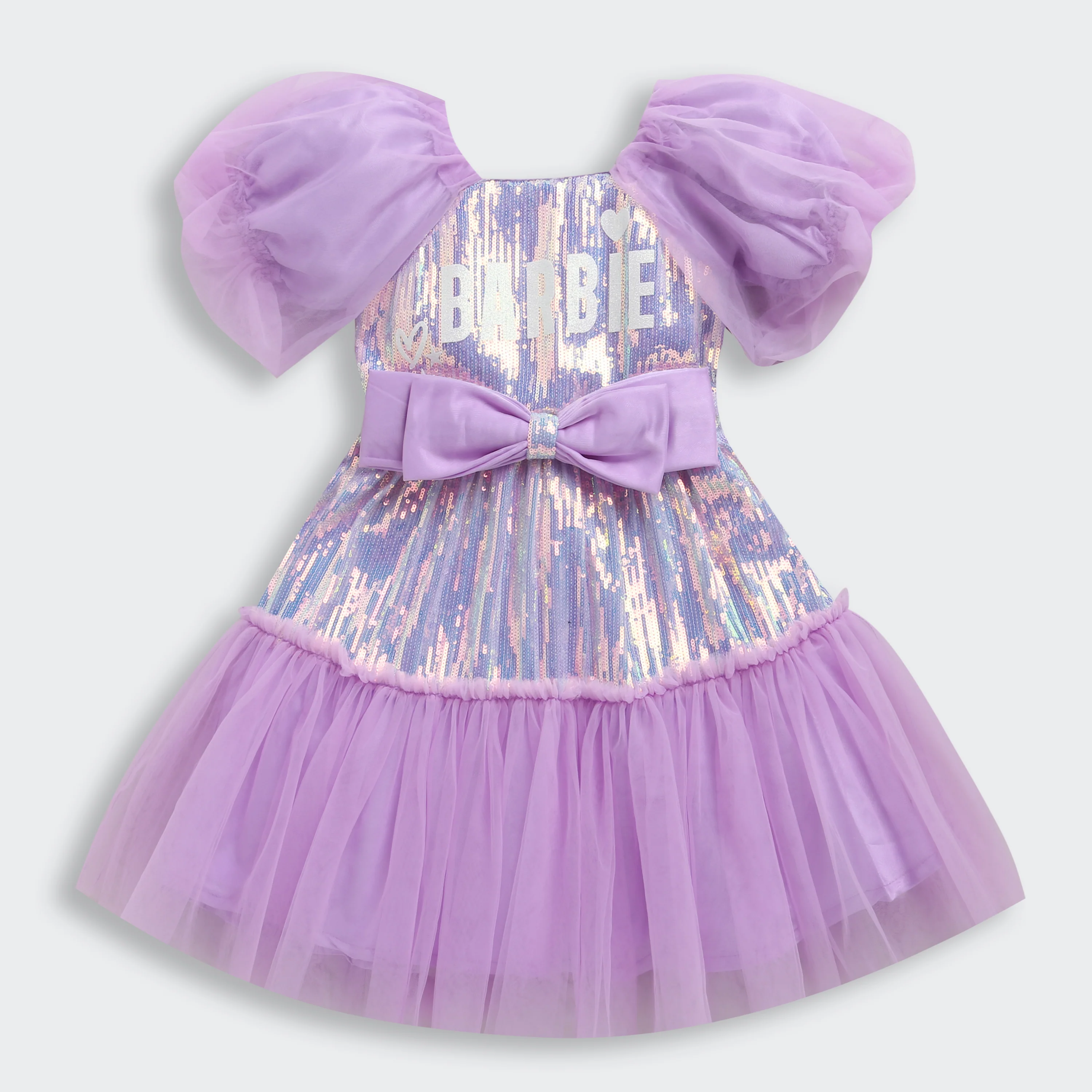 Girls Barbie Lavender Tulle Party Dress BAF235 - Image 4