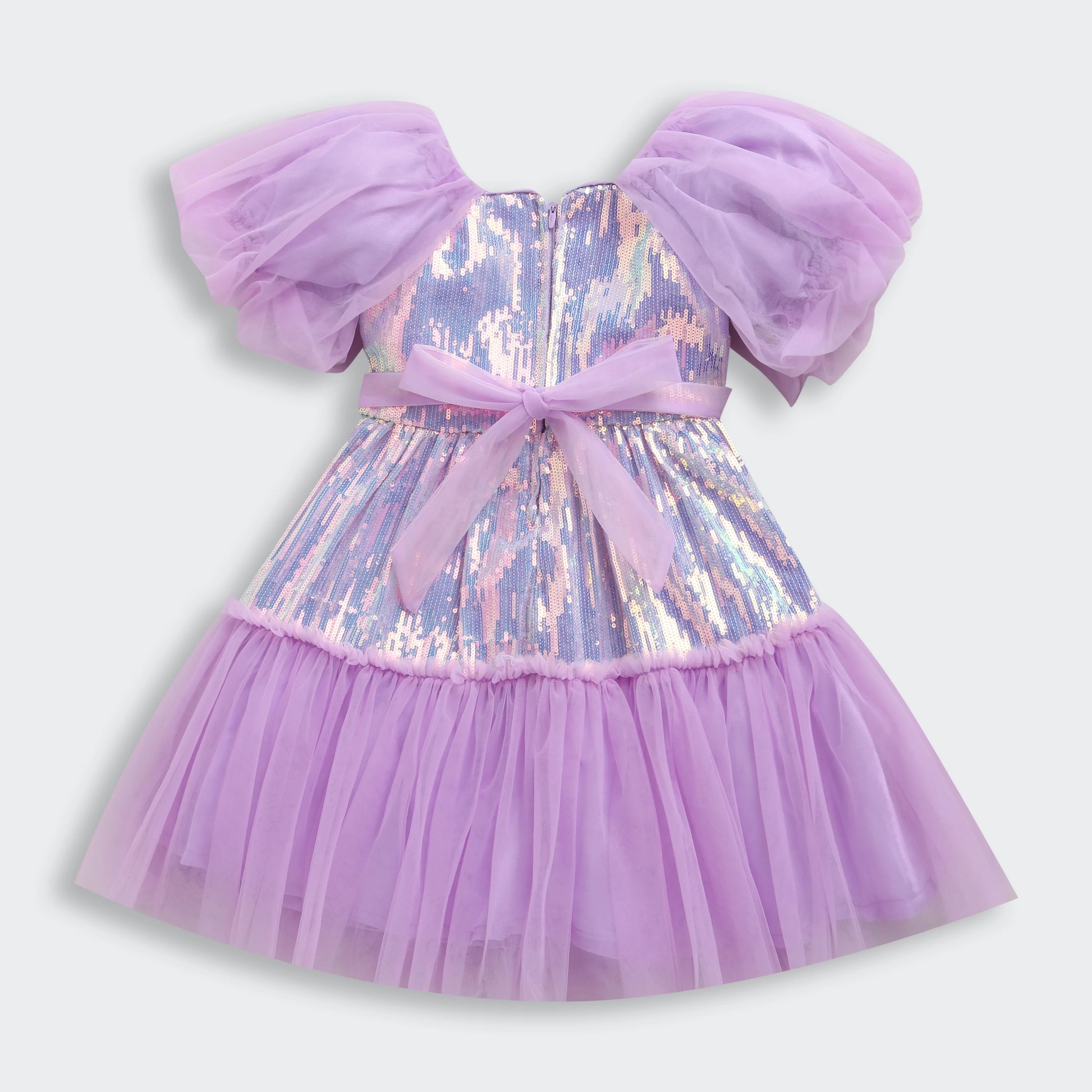 Girls Barbie Lavender Tulle Party Dress BAF235 - Image 5