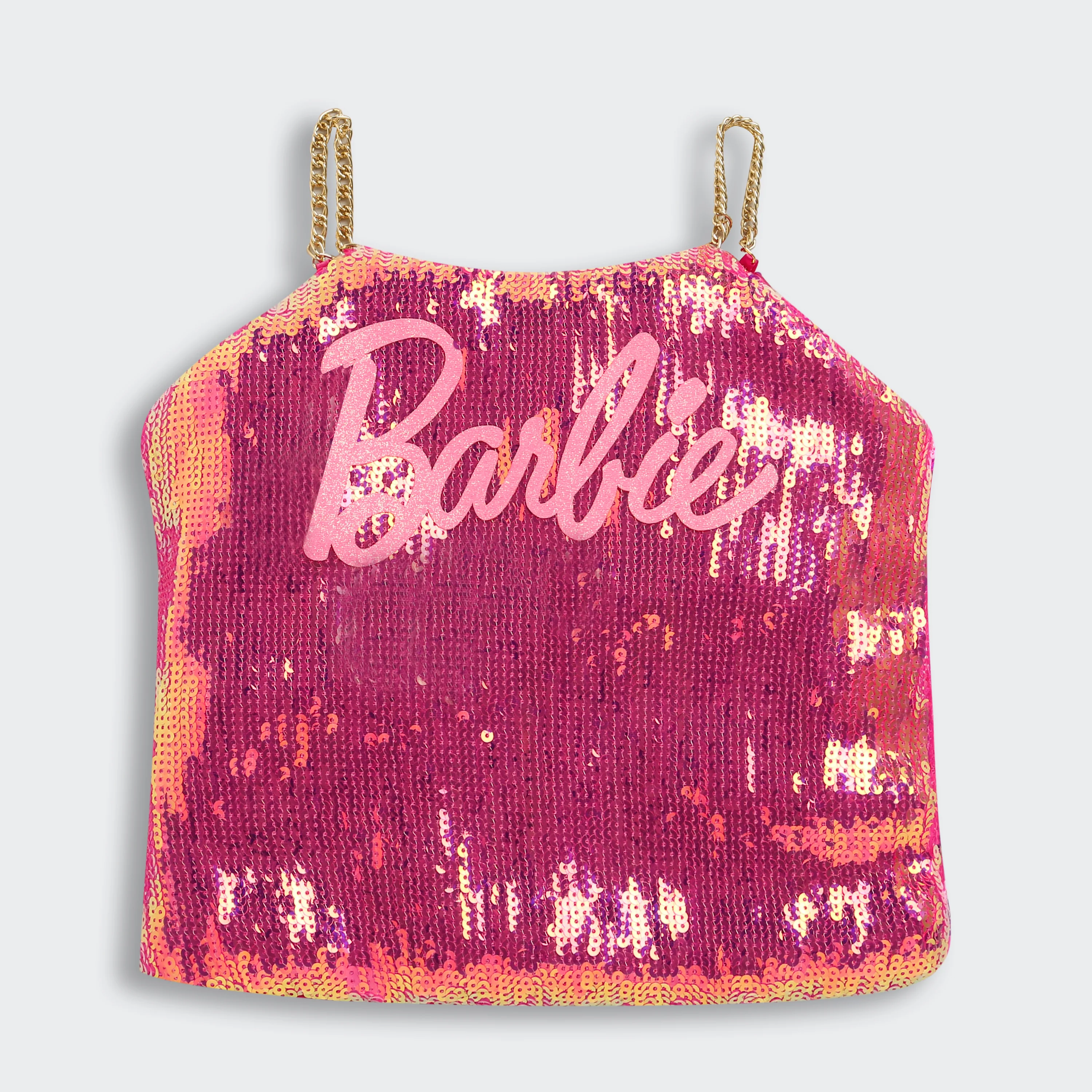 Girls Barbie Pink Sequin Top BATP2023 - Image 2