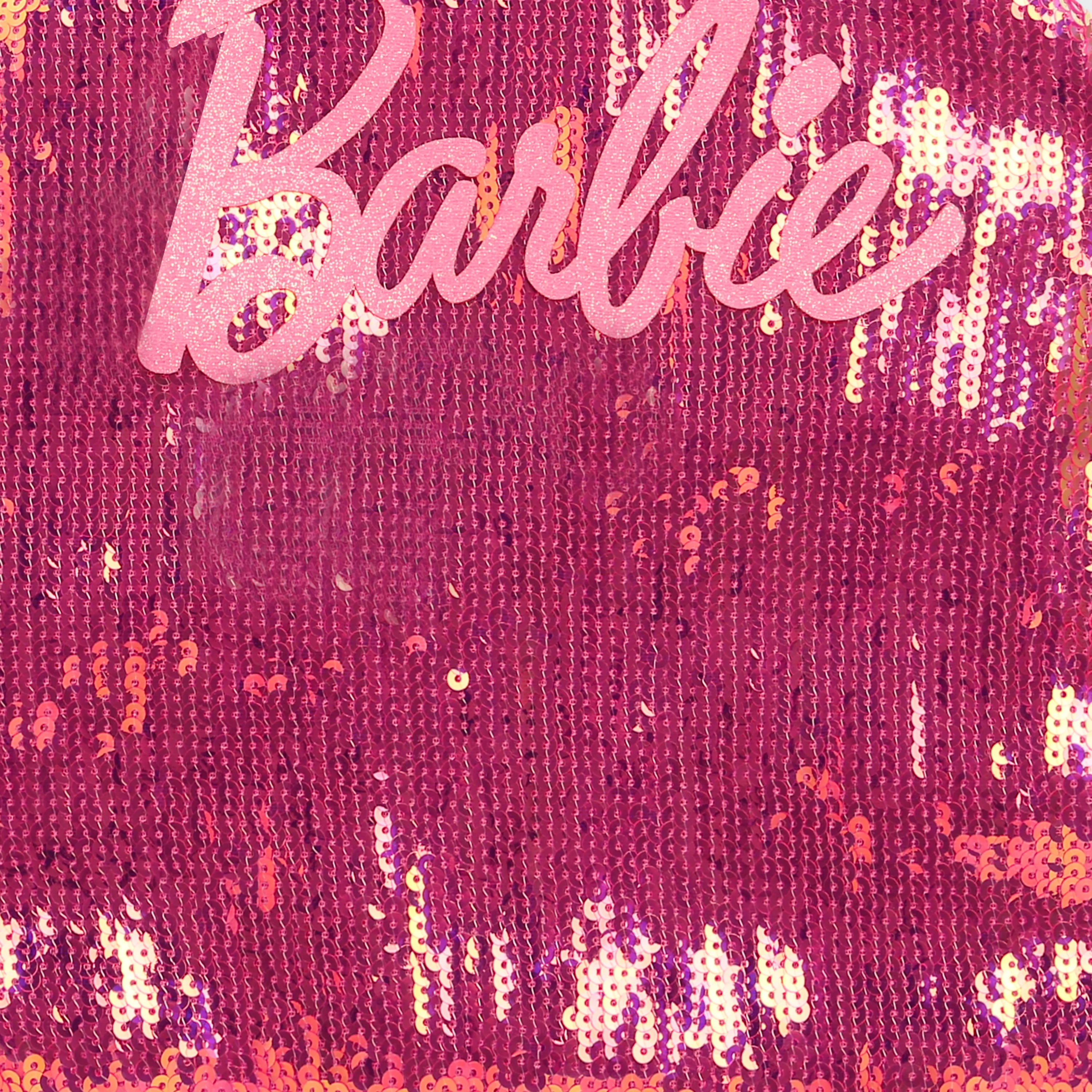 Girls Barbie Pink Sequin Top BATP2023 - Image 4