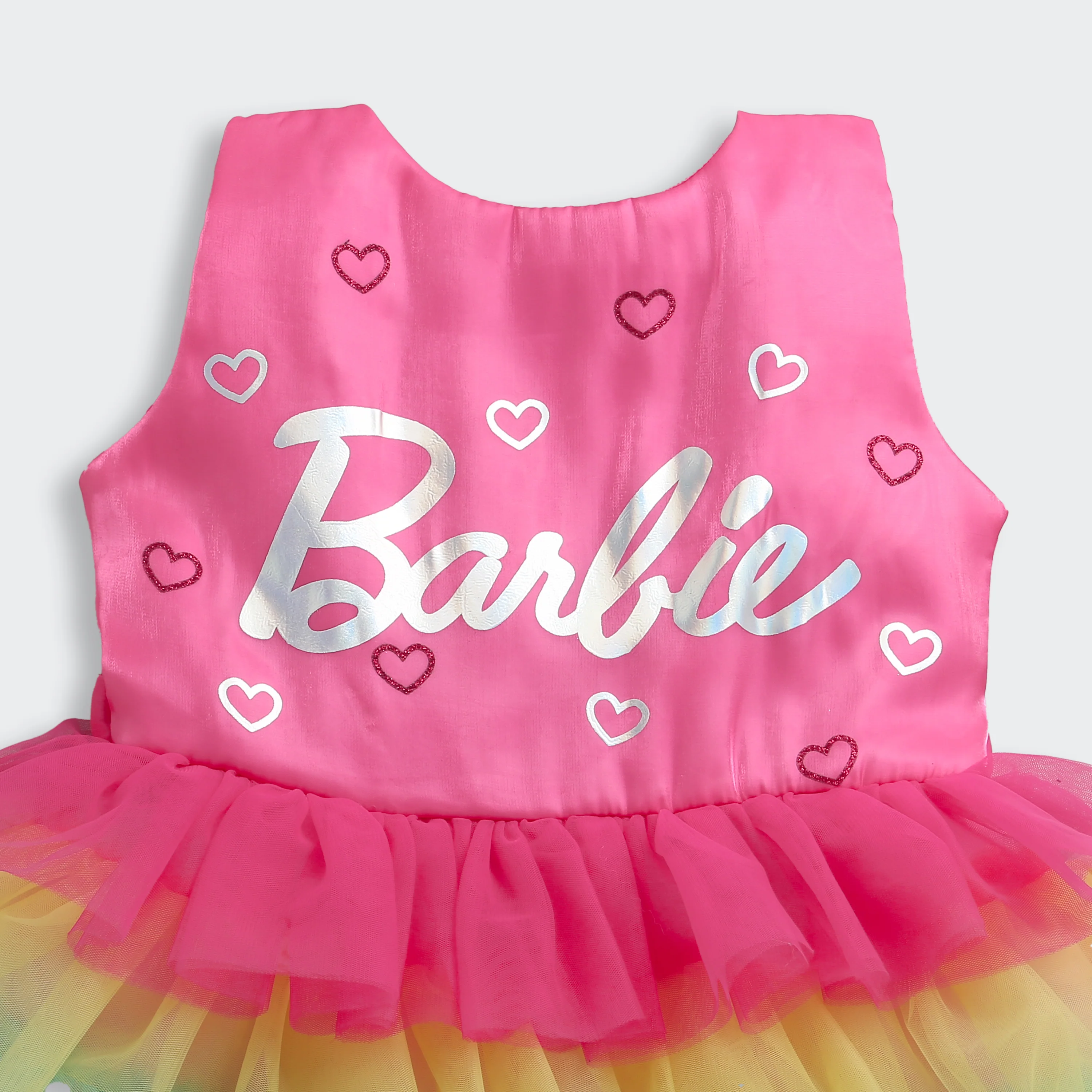 Girls Barbie Rainbow Tulle Dress BAF222 - Image 7