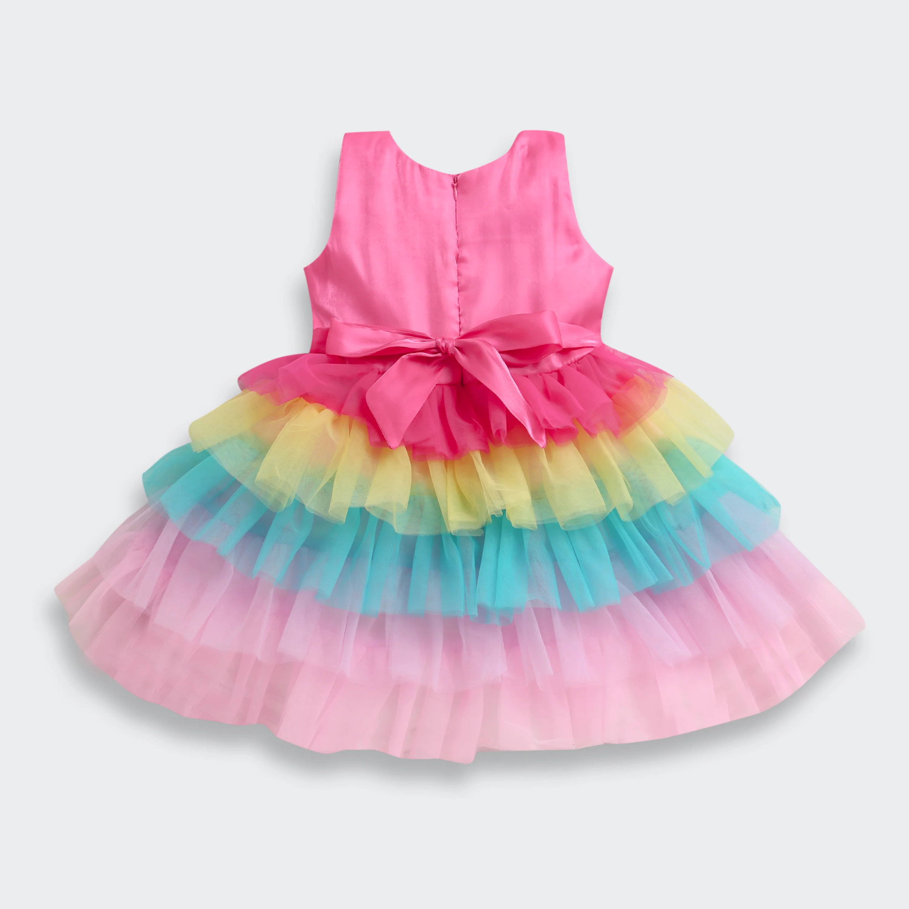 Girls Barbie Rainbow Tulle Dress BAF222 - Image 8