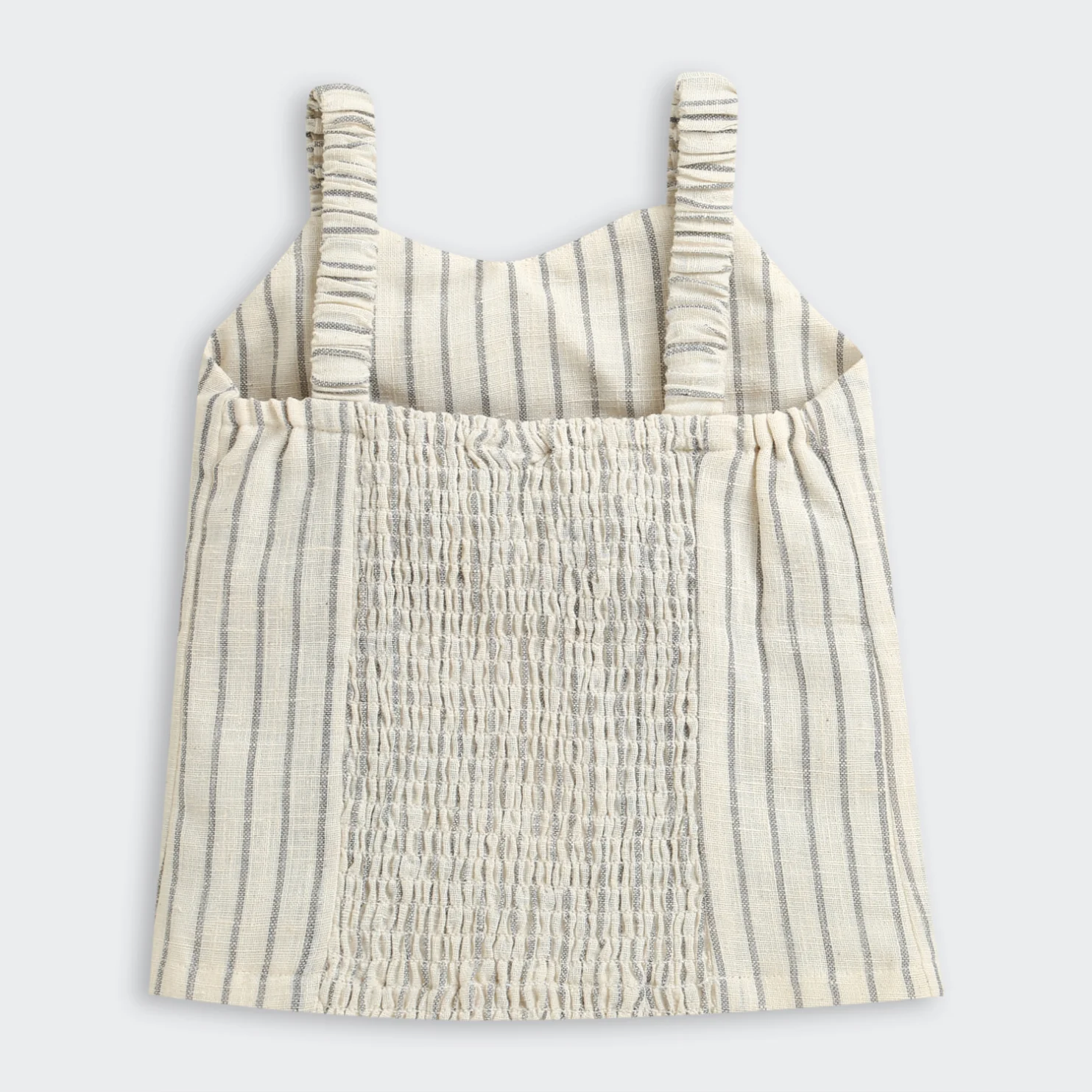 Girls Beige Stripe Top & Shorts Set 3119 - Image 10
