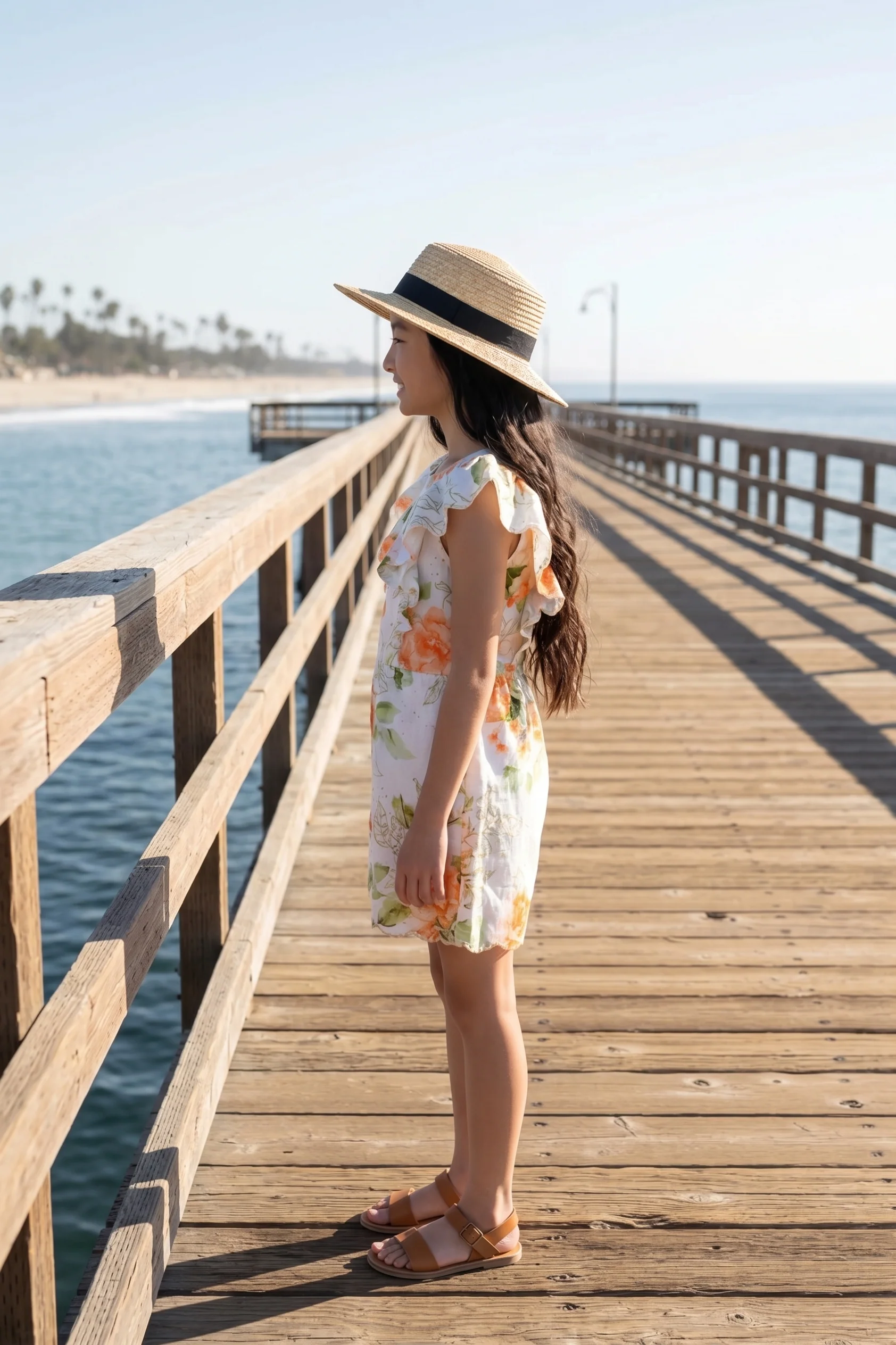 Girls Floral Ruffle Sleeve Eyelet Jumpsuit JP405 - Image 4