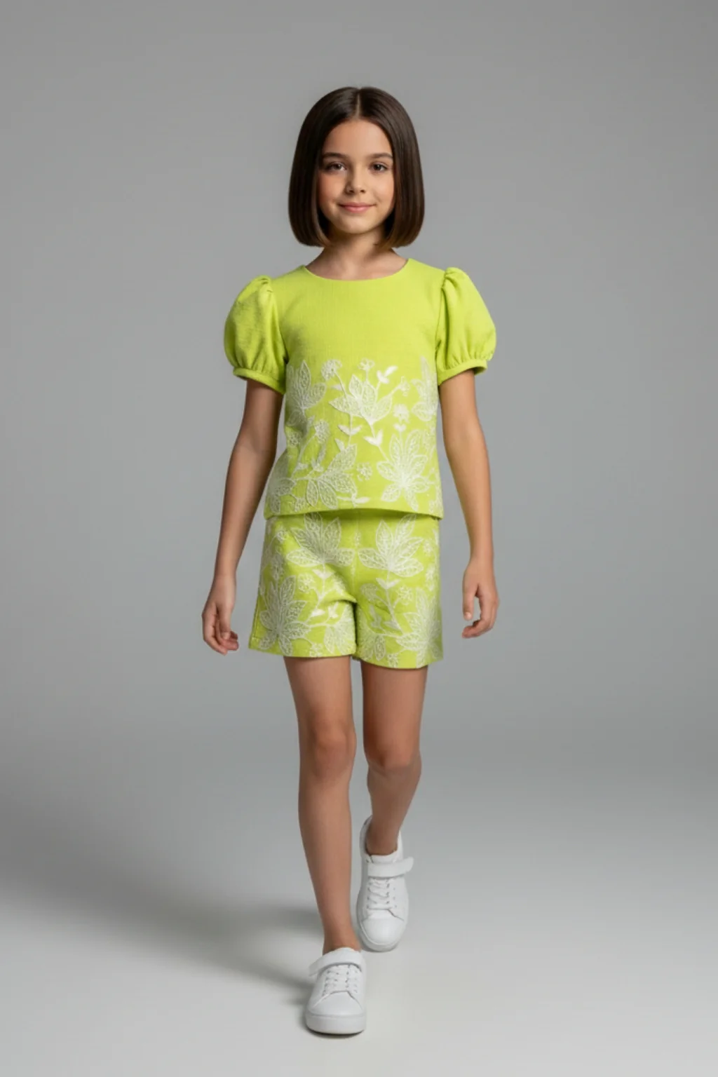 Girls Summer Floral Shorts Co-Ord Set 3271