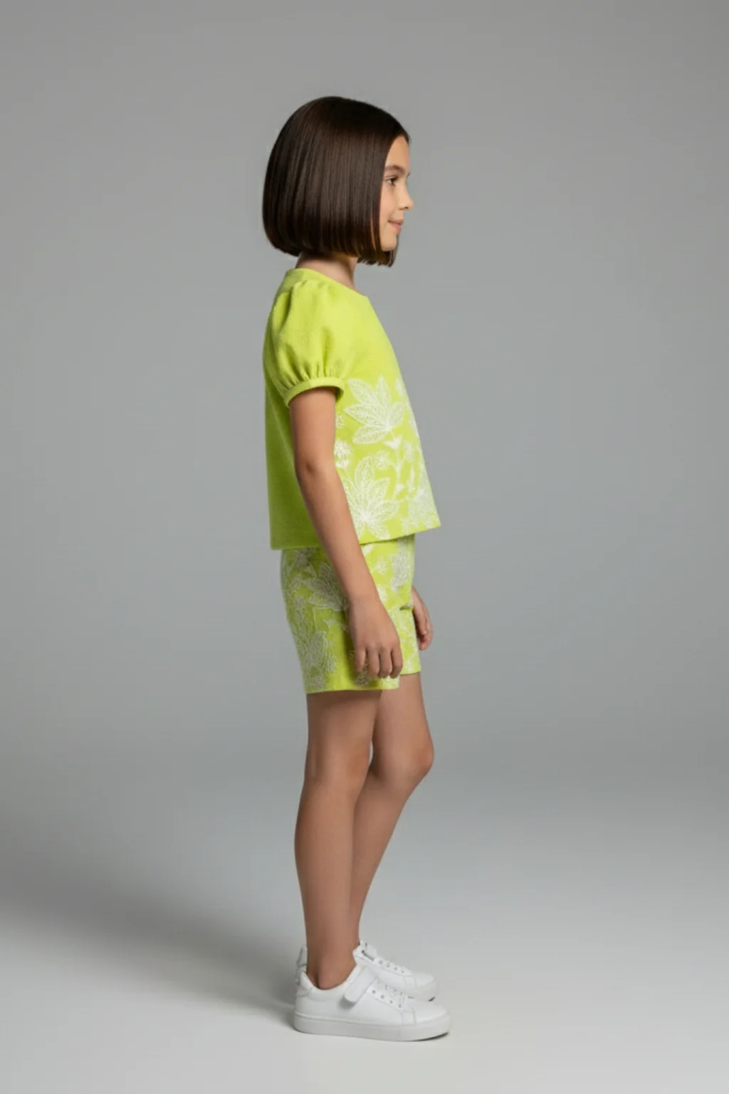 Girls Summer Floral Shorts Co-Ord Set 3271 - Image 3