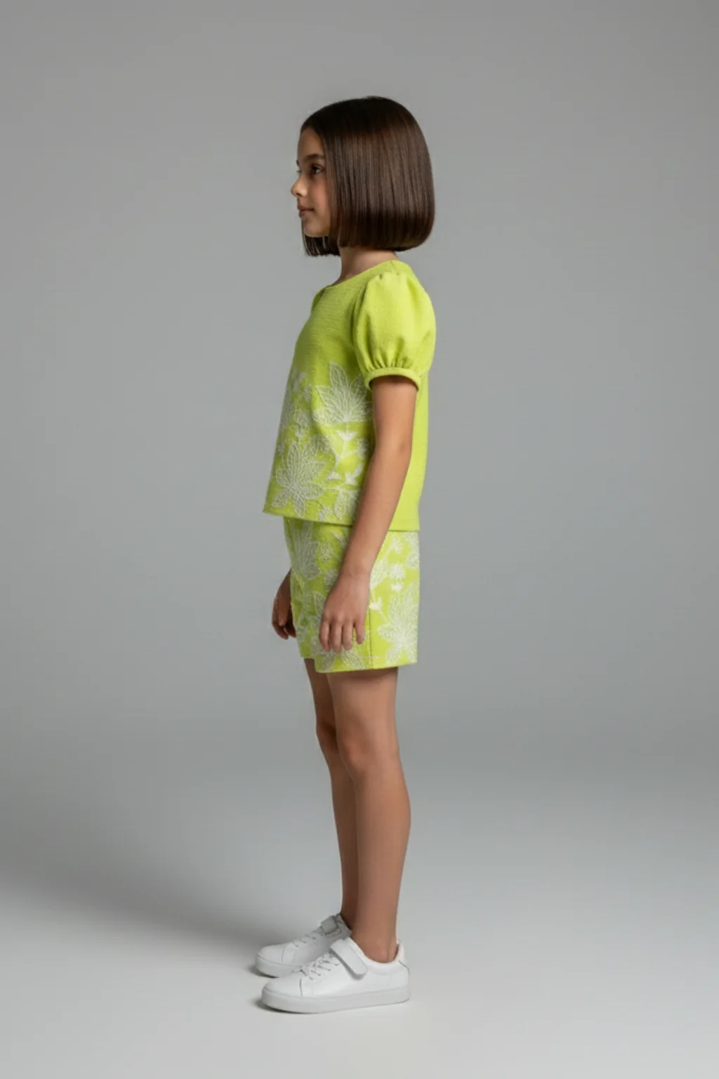 Girls Summer Floral Shorts Co-Ord Set 3271 - Image 4