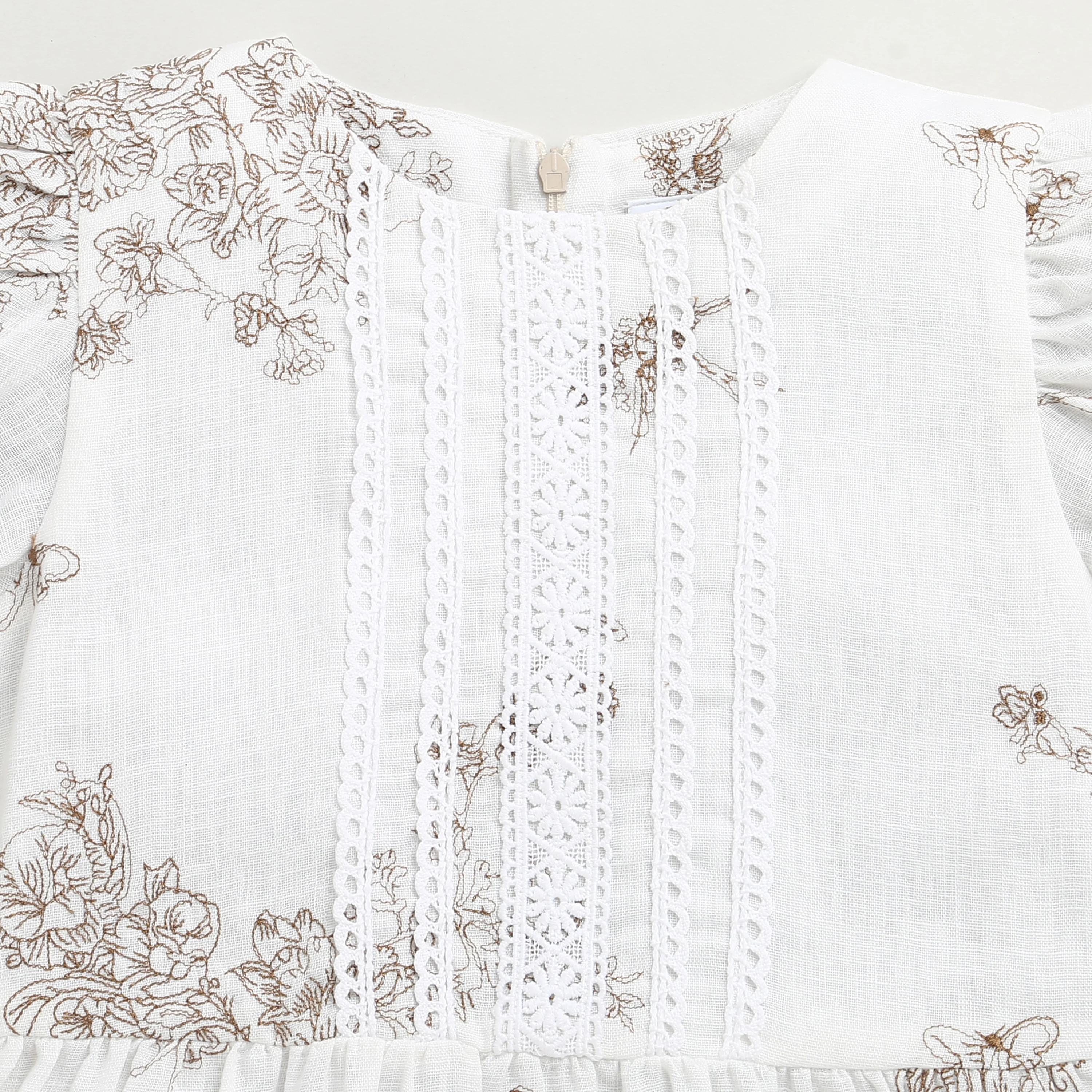 Girls White Floral Summer Dress M2409 - Image 7
