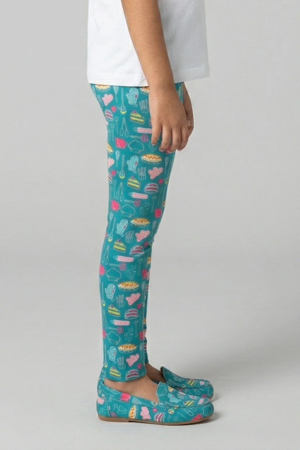 Green Full Length Leggings BALG004 - Image 4