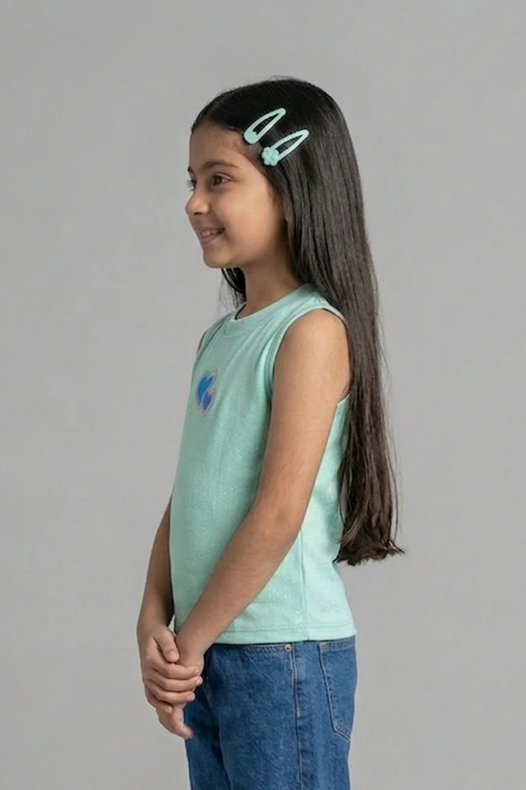 Green Sleeveless Heart Top TG5087 - Image 3