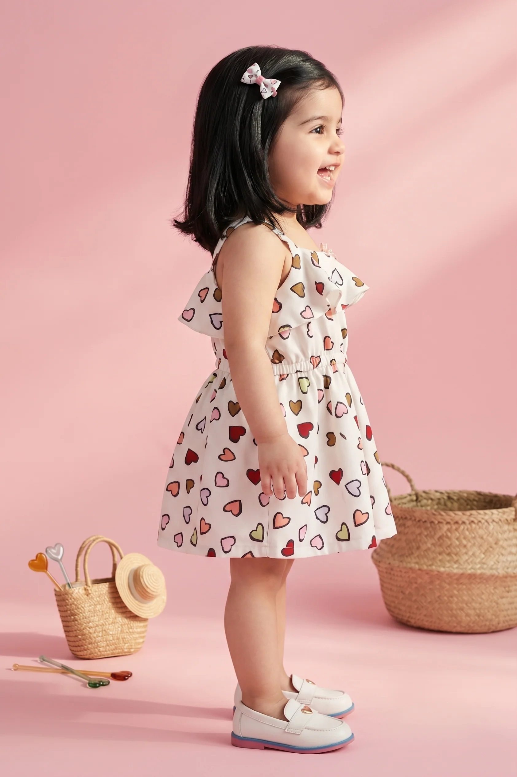 Heart Print Baby Girl Dress TSIJP014 - Image 4