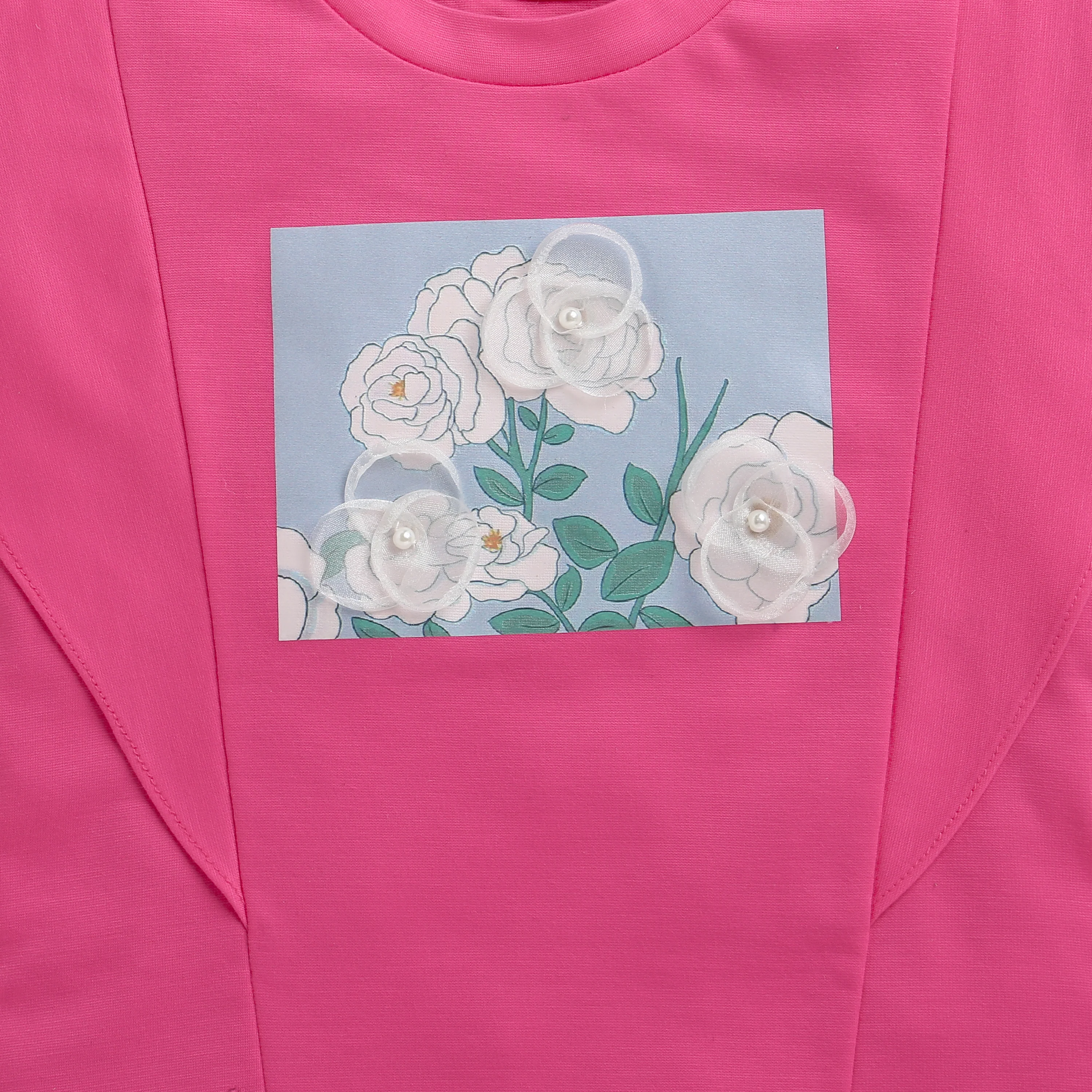 Hot Pink Floral Statement Top TG6152 - Image 8