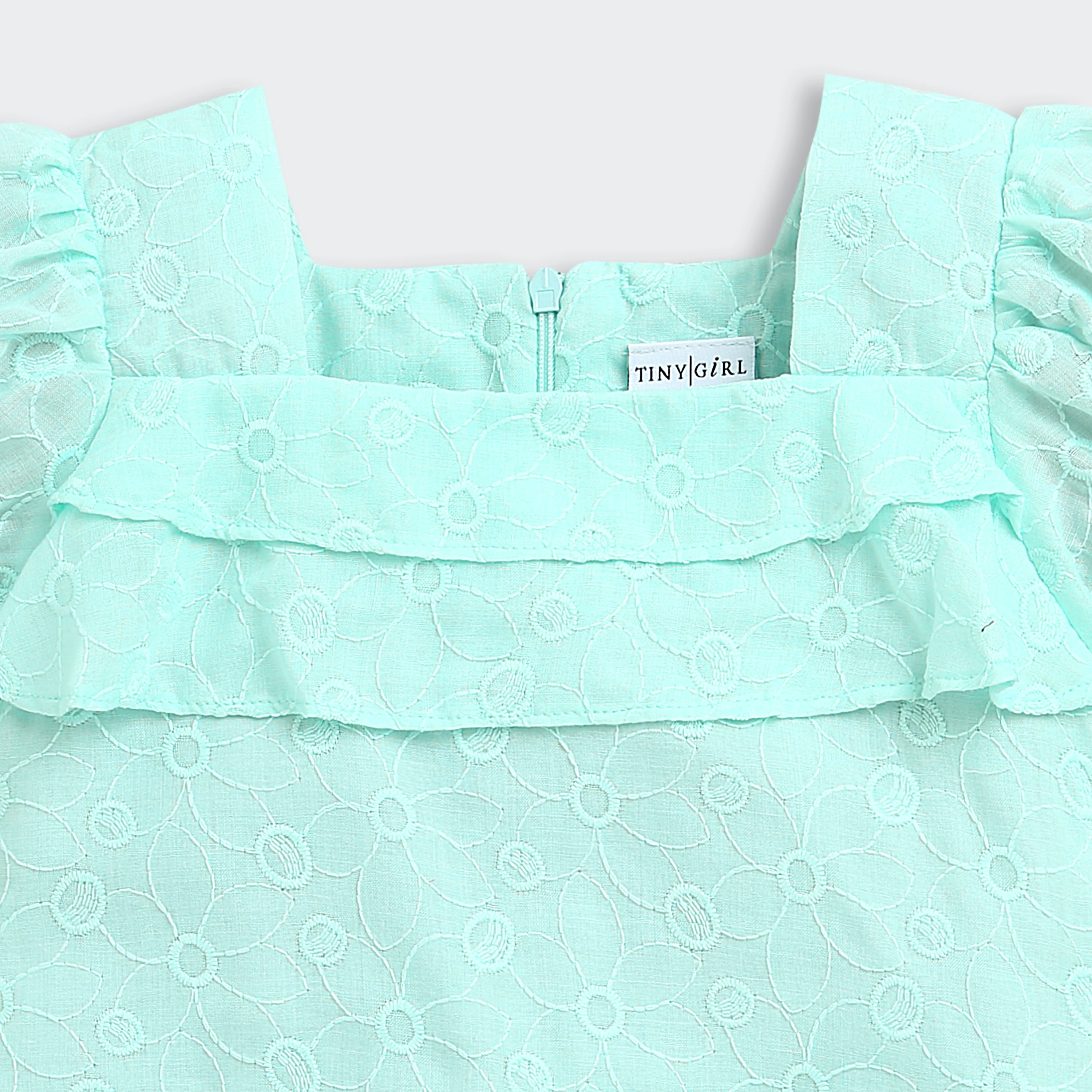 Kids Blue Puff Sleeve Top TG6338 - Image 7