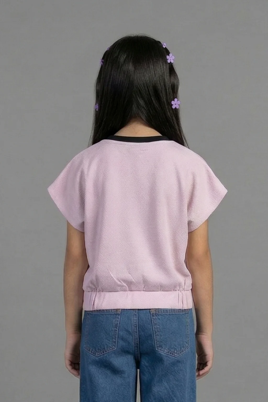 Lavender Bloom Graphic Top TG6189 - Image 2