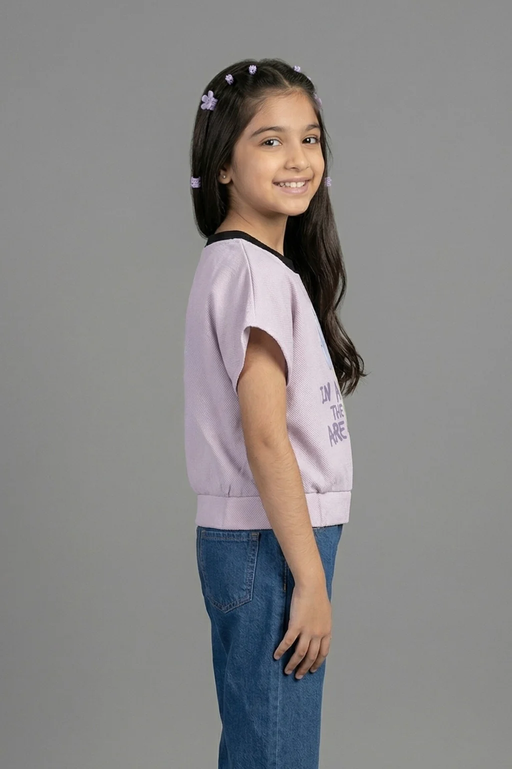 Lavender Bloom Graphic Top TG6189 - Image 3