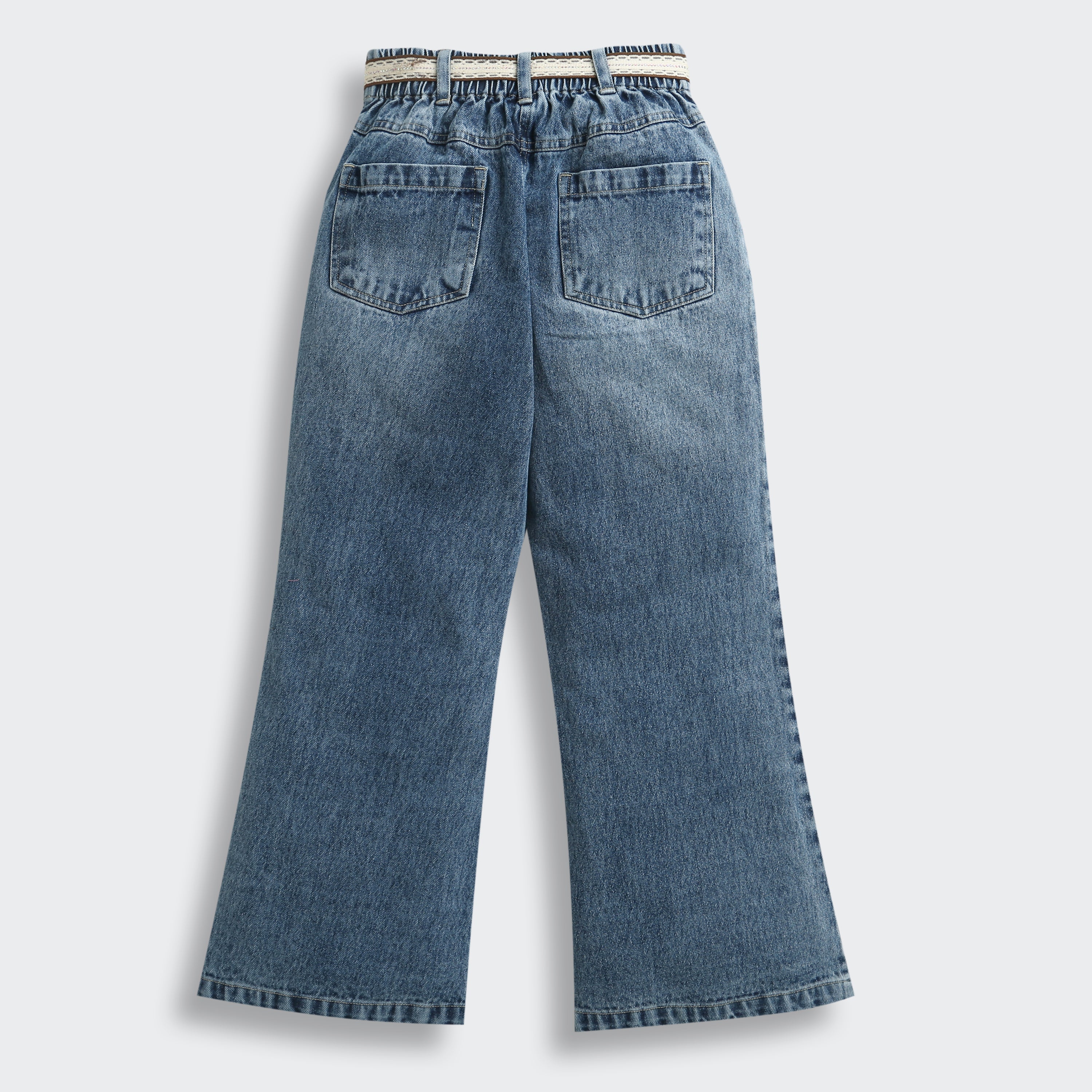 Light Blue Bear Patch Kids Jeans P1687 - Image 6