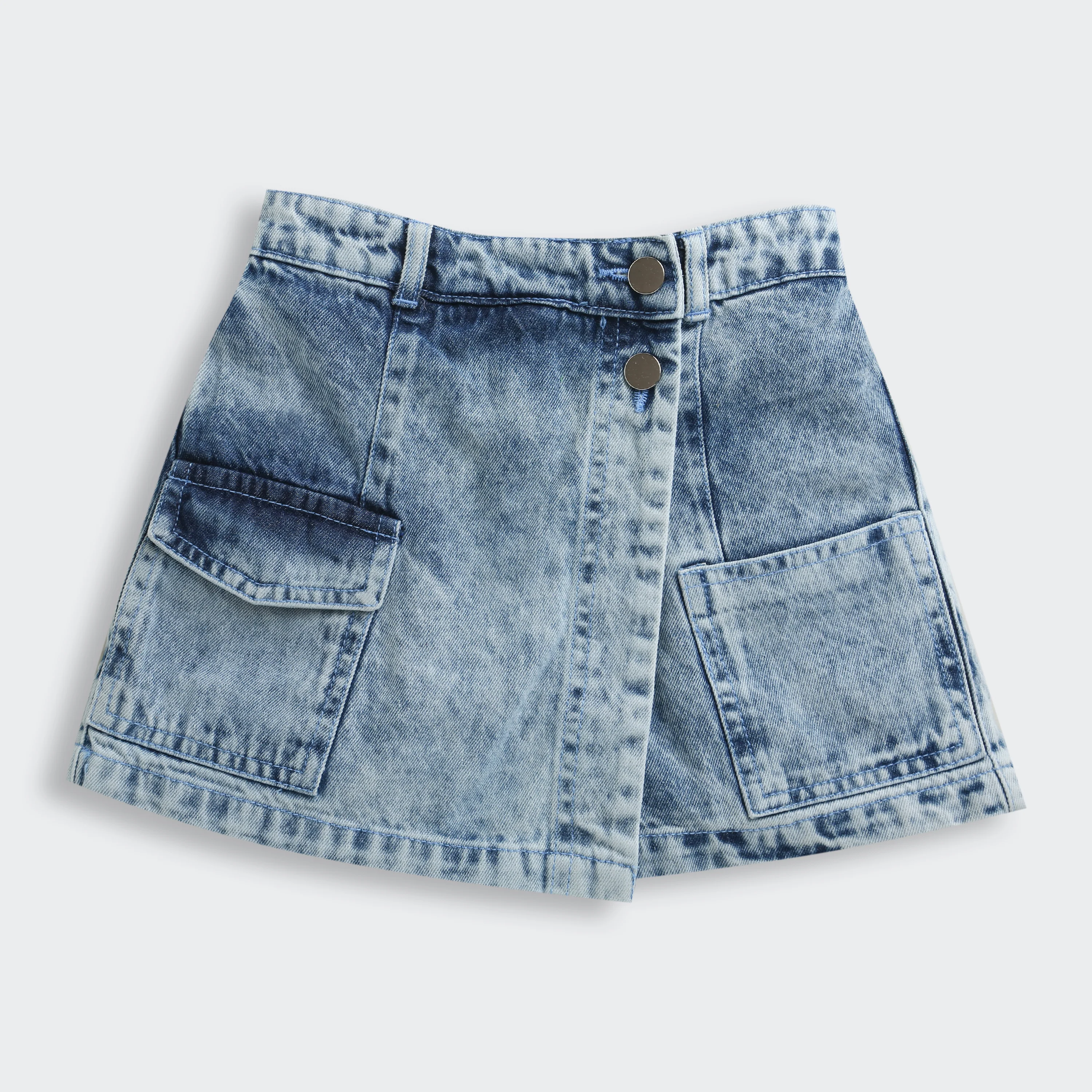 Light Blue Denim Skirt S1008 - Image 5