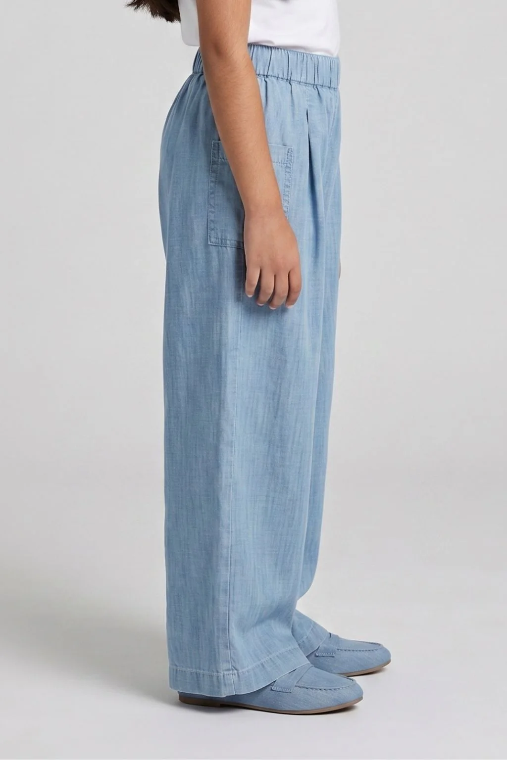 Light Blue Wide-Leg Pants P1675 - Image 3
