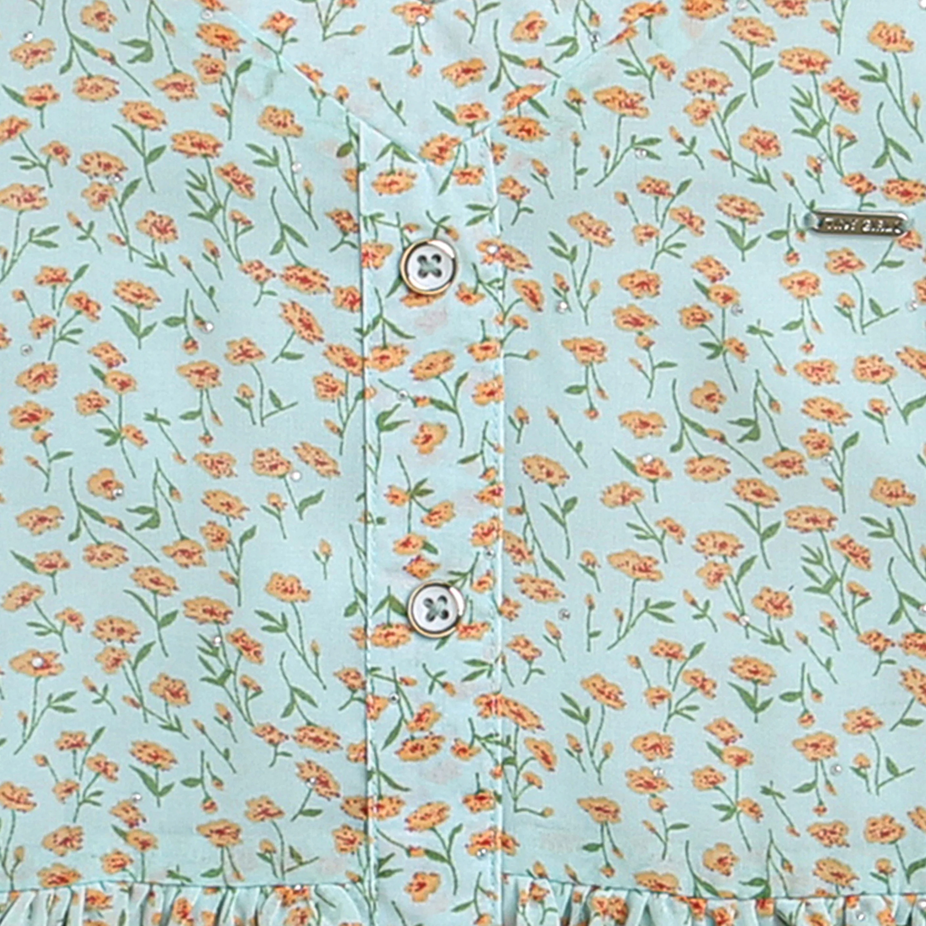 Mint Green Floral Tiered Top TG5009 - Image 4