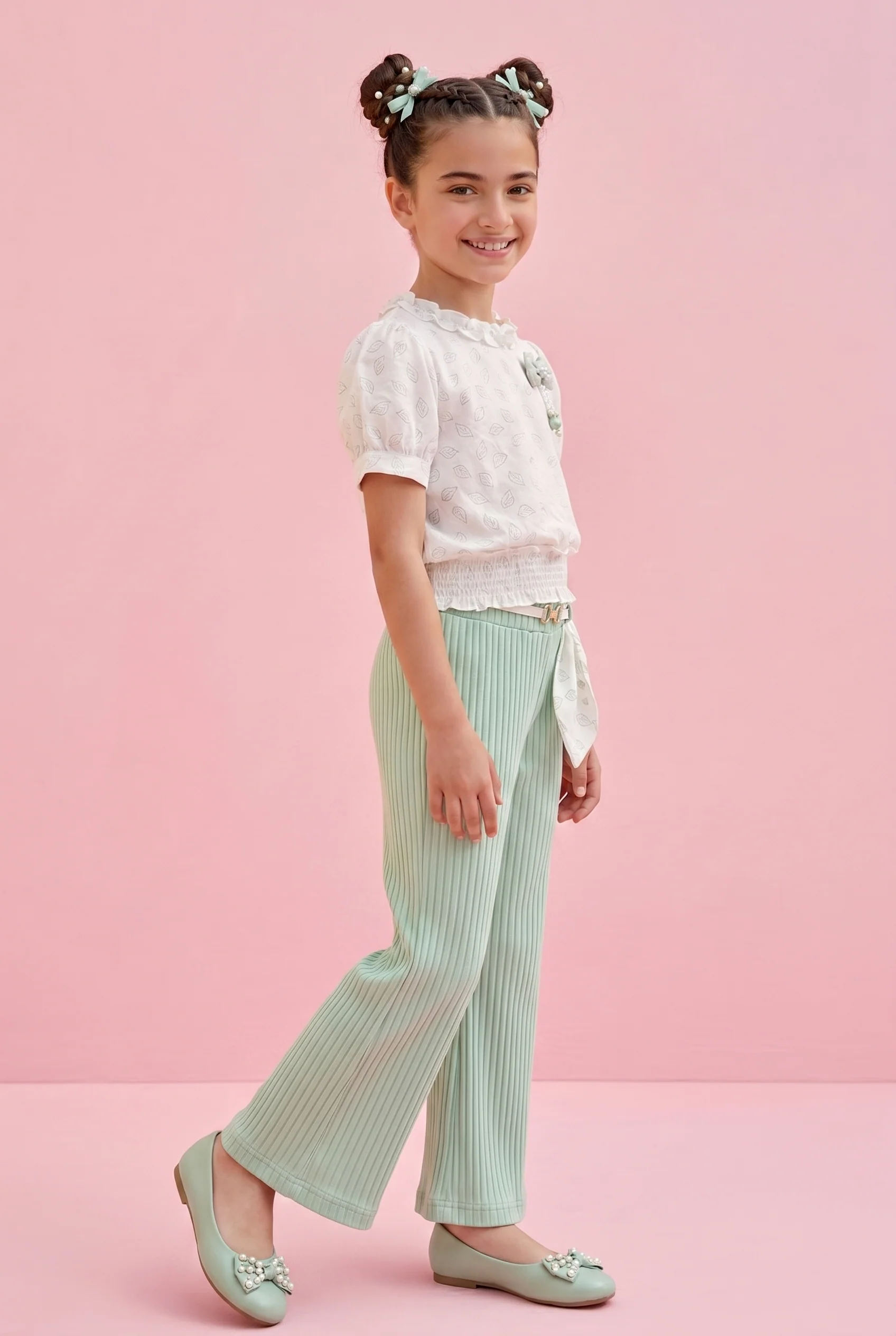 Mint Leaf Printed Co-ord Set PLS260 - Image 4