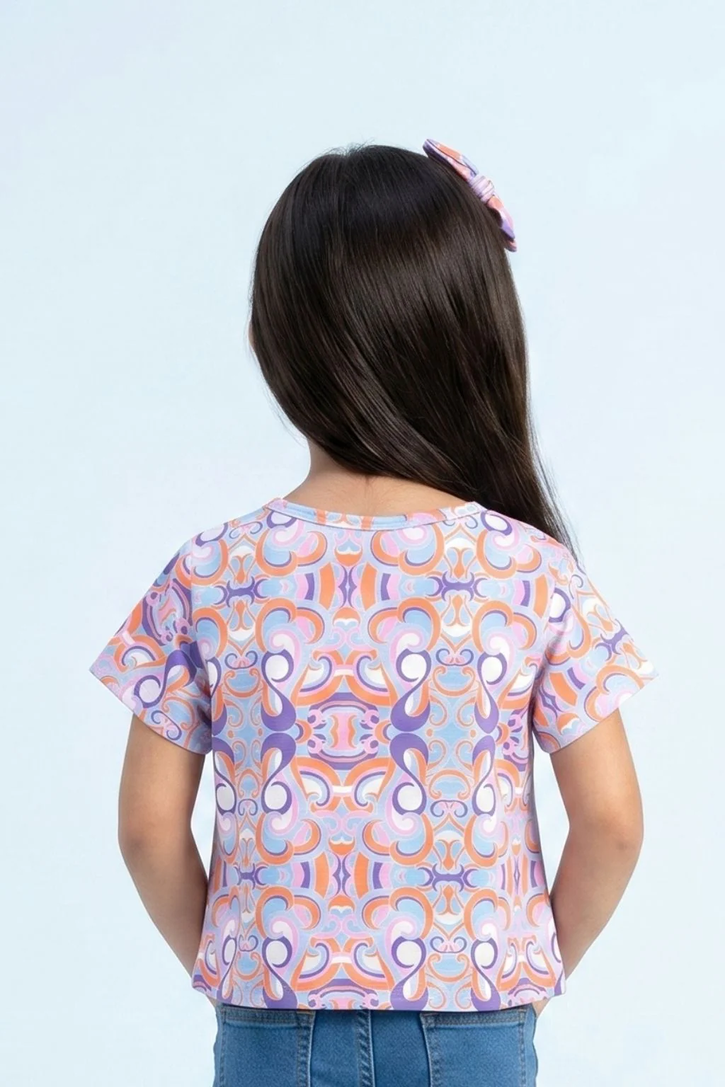 Multicolor Retro Print T-Shirt TG6419 - Image 2