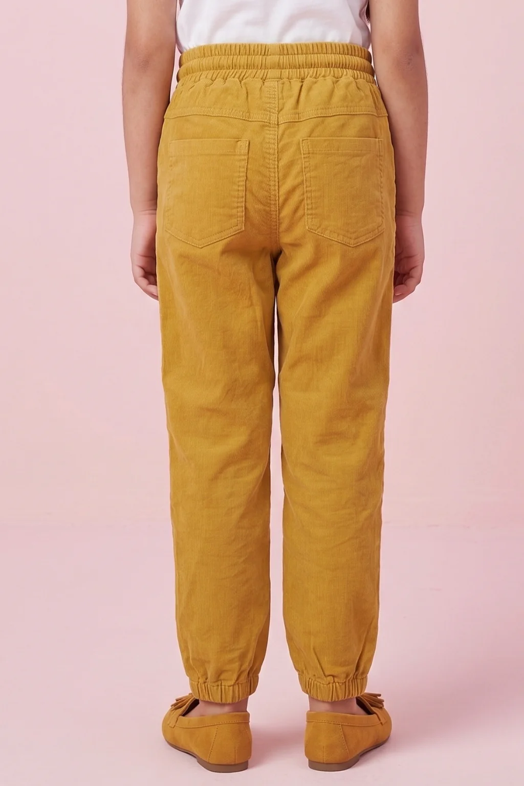 Mustard Elastic Waist Pants P1692 - Image 2