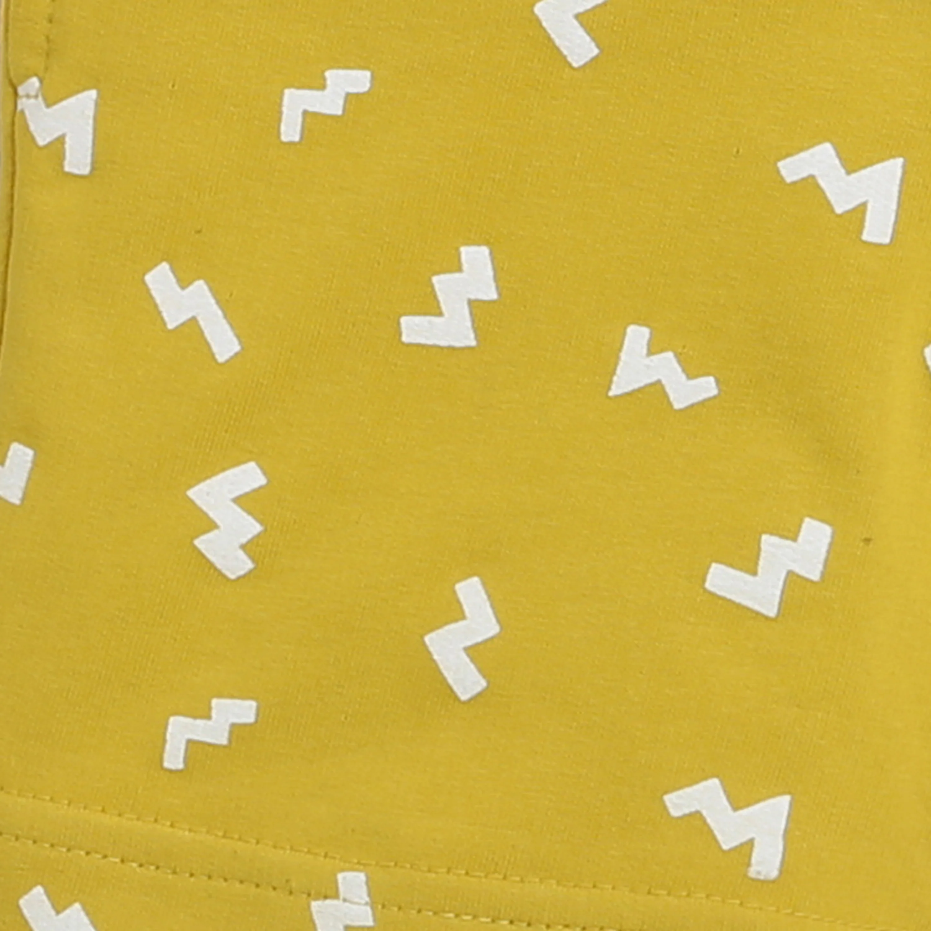 Mustard Leaf Print Shorts H938 - Image 8