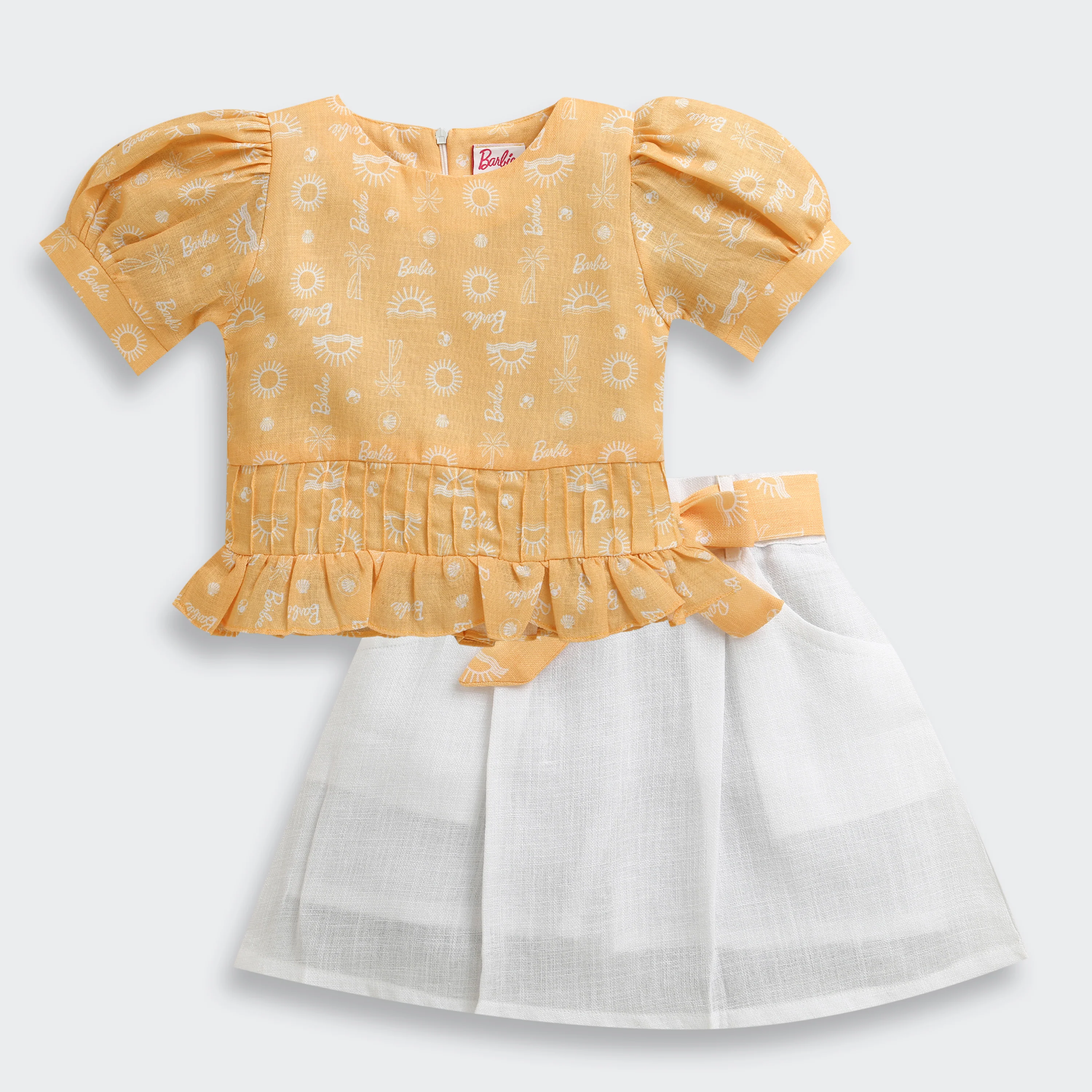 Mustard & White Co-ord Set BASET373 - Image 4