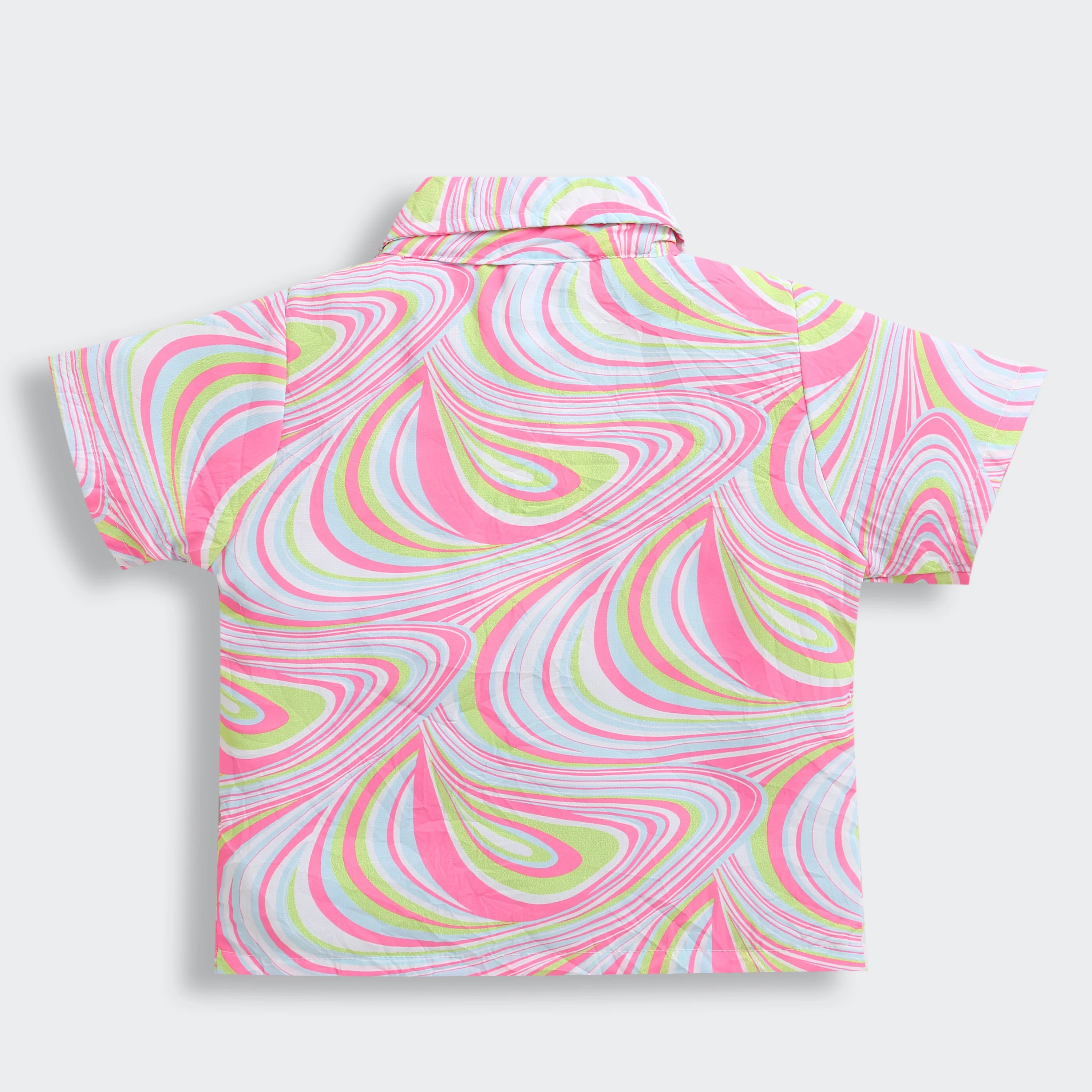 Neon Pink Swirl Print Shirt TG6180 - Image 6