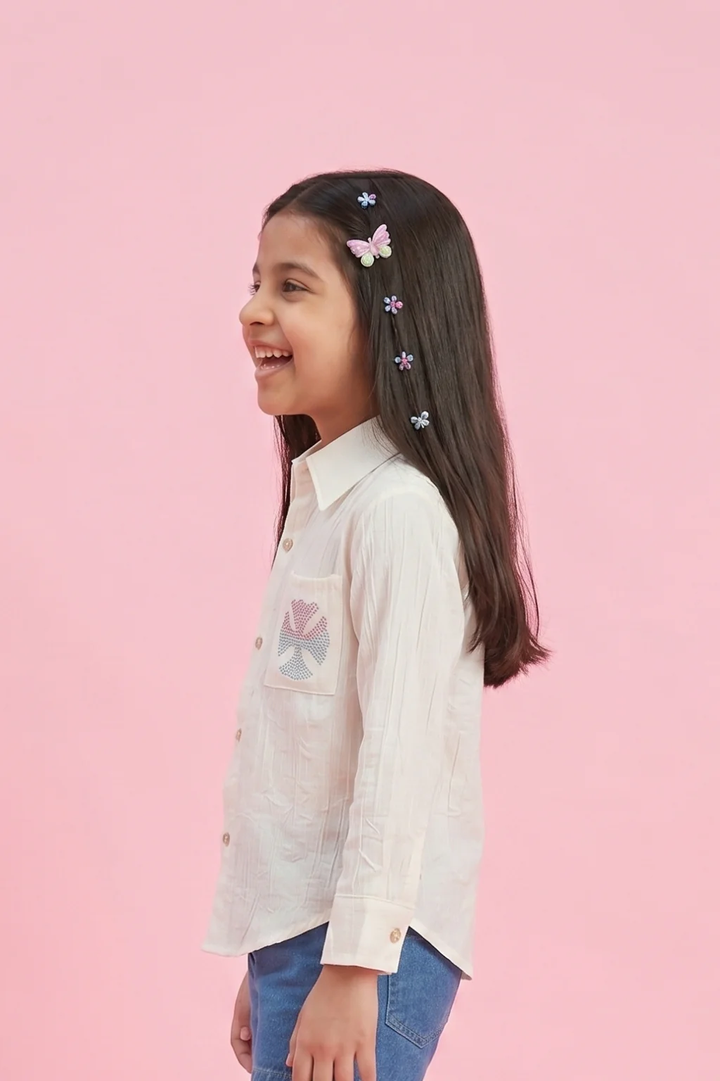 Off-White Embroidered Shirt TG6527 - Image 3