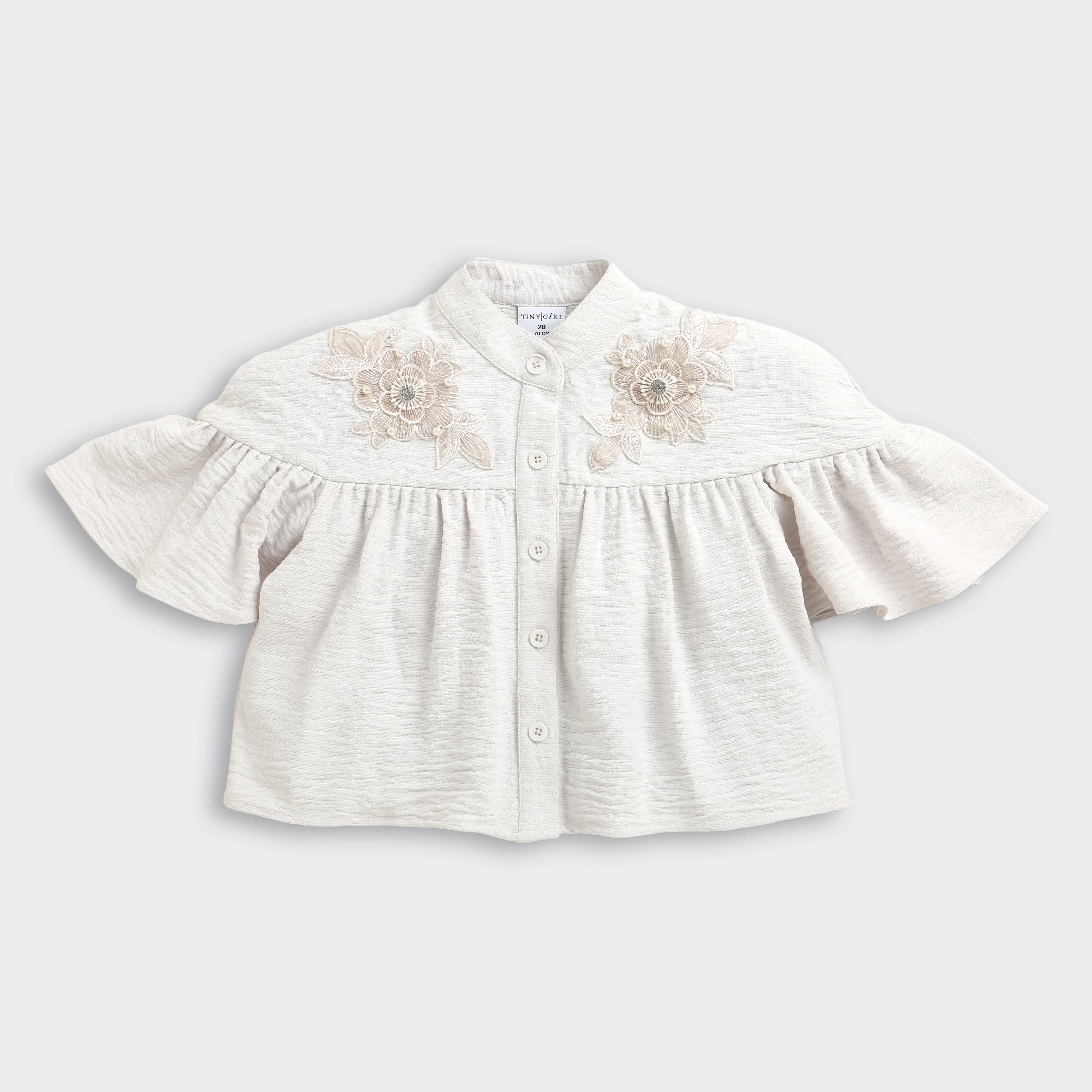 Off-White Embroidered Top TG6521