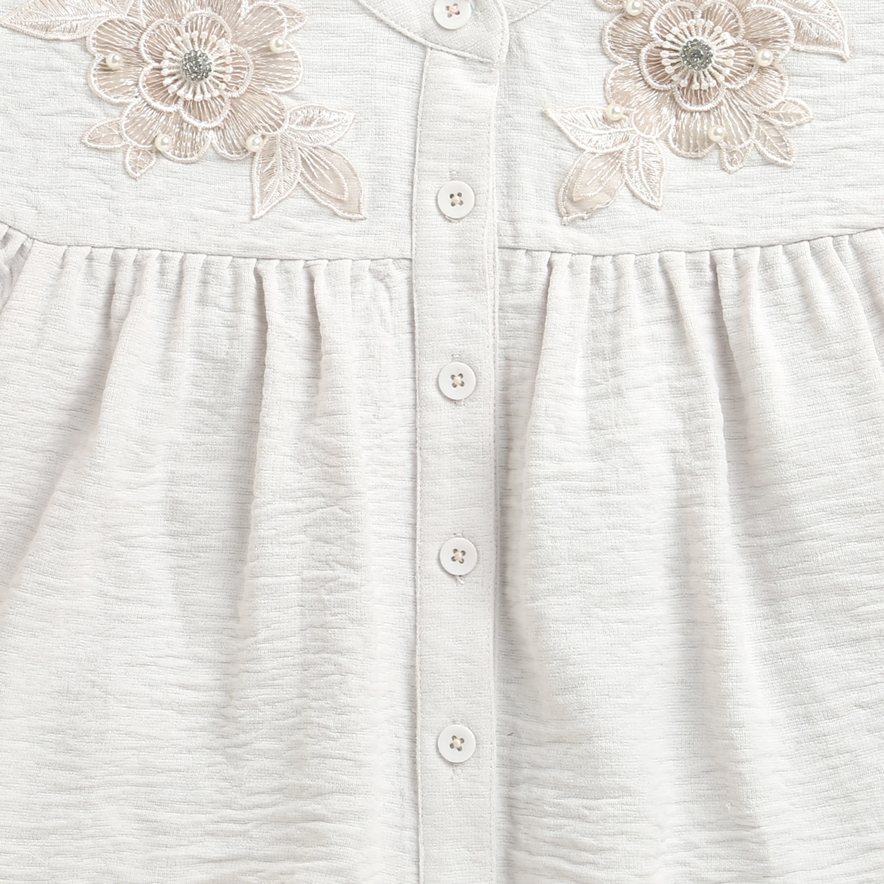 Off-White Embroidered Top TG6521 - Image 4