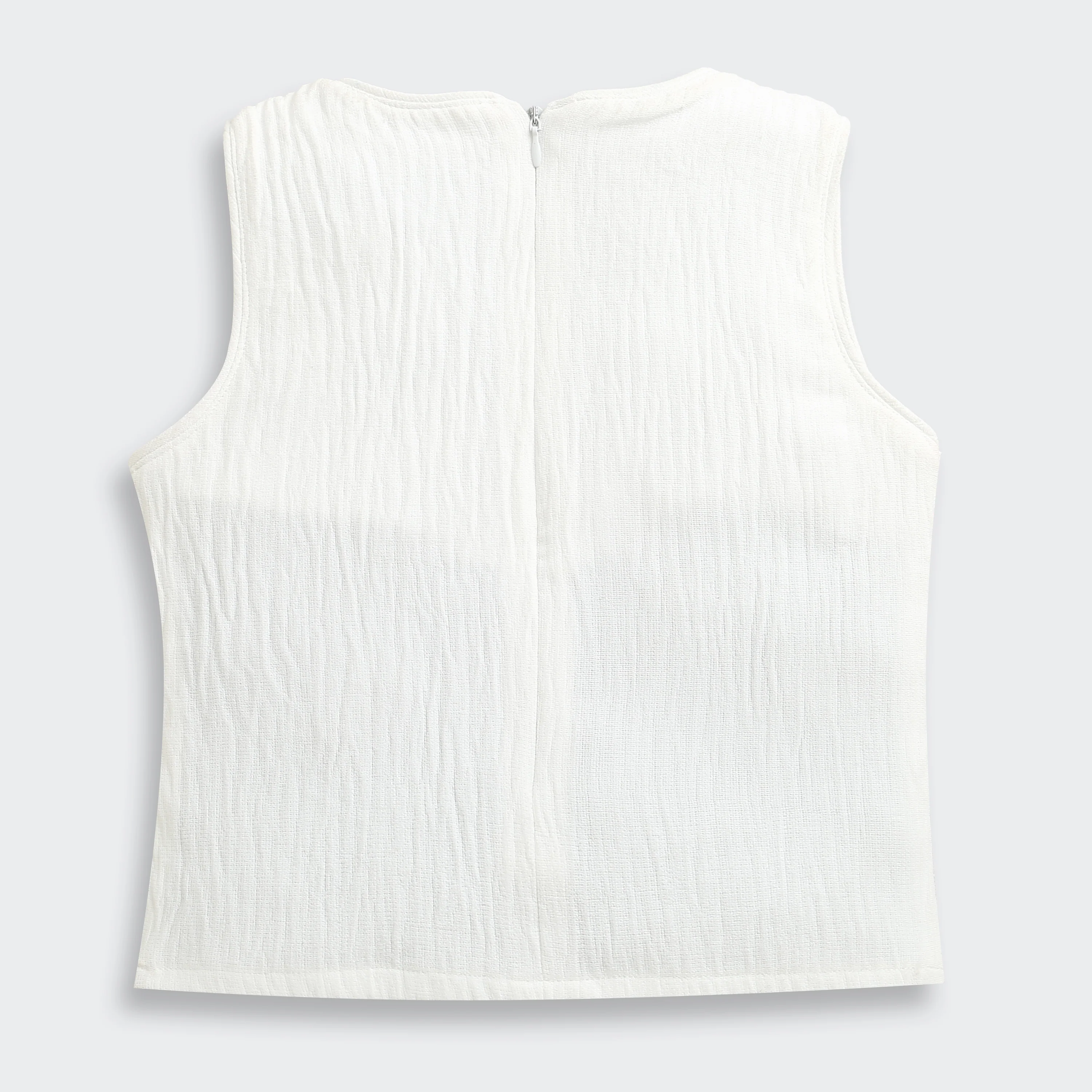 Off-White Sequin Sleeveless Party Top TG6524 - Image 6