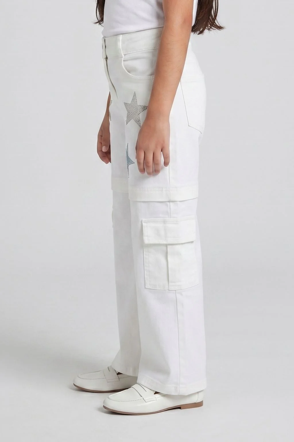 Off White Star Studded Cargo Pants P1616 - Image 3
