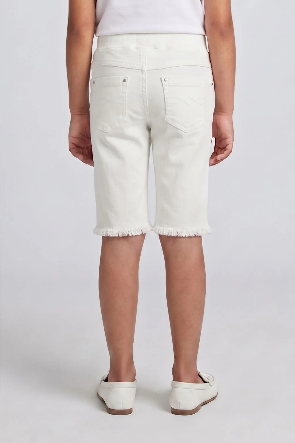 Off-White Stretch Capri Pants PD0058 - Image 2