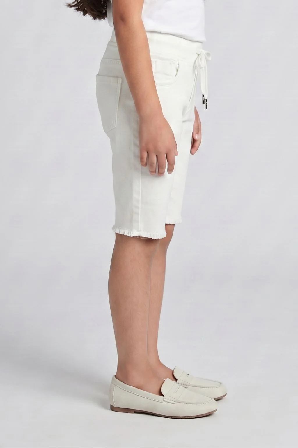 Off-White Stretch Capri Pants PD0058 - Image 3