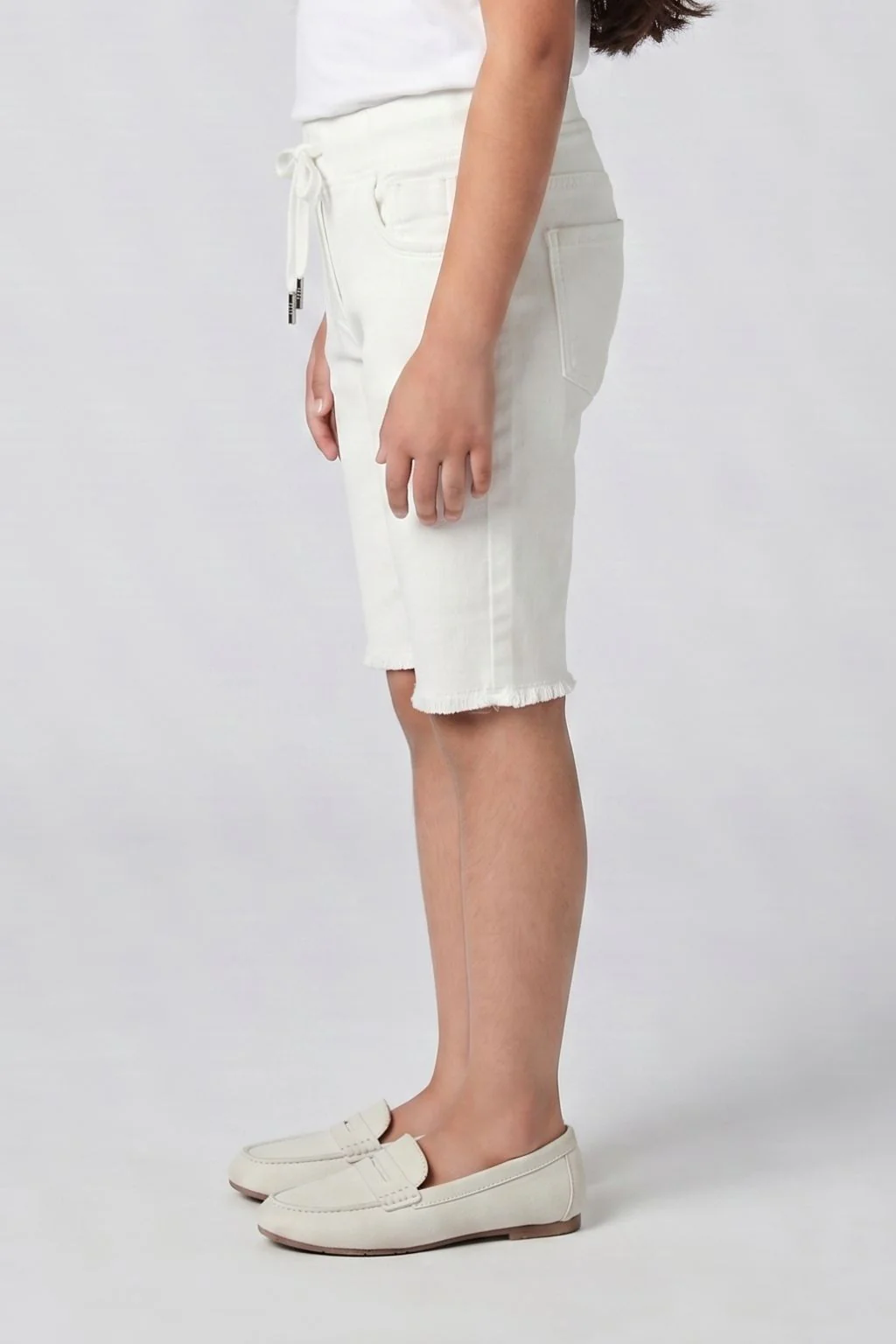 Off-White Stretch Capri Pants PD0058 - Image 4