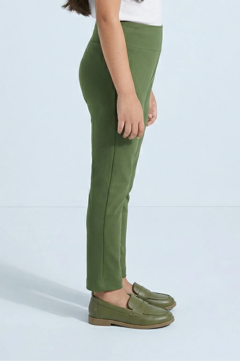 Olive Green Stretch Fit Leggings JG867 - Image 4