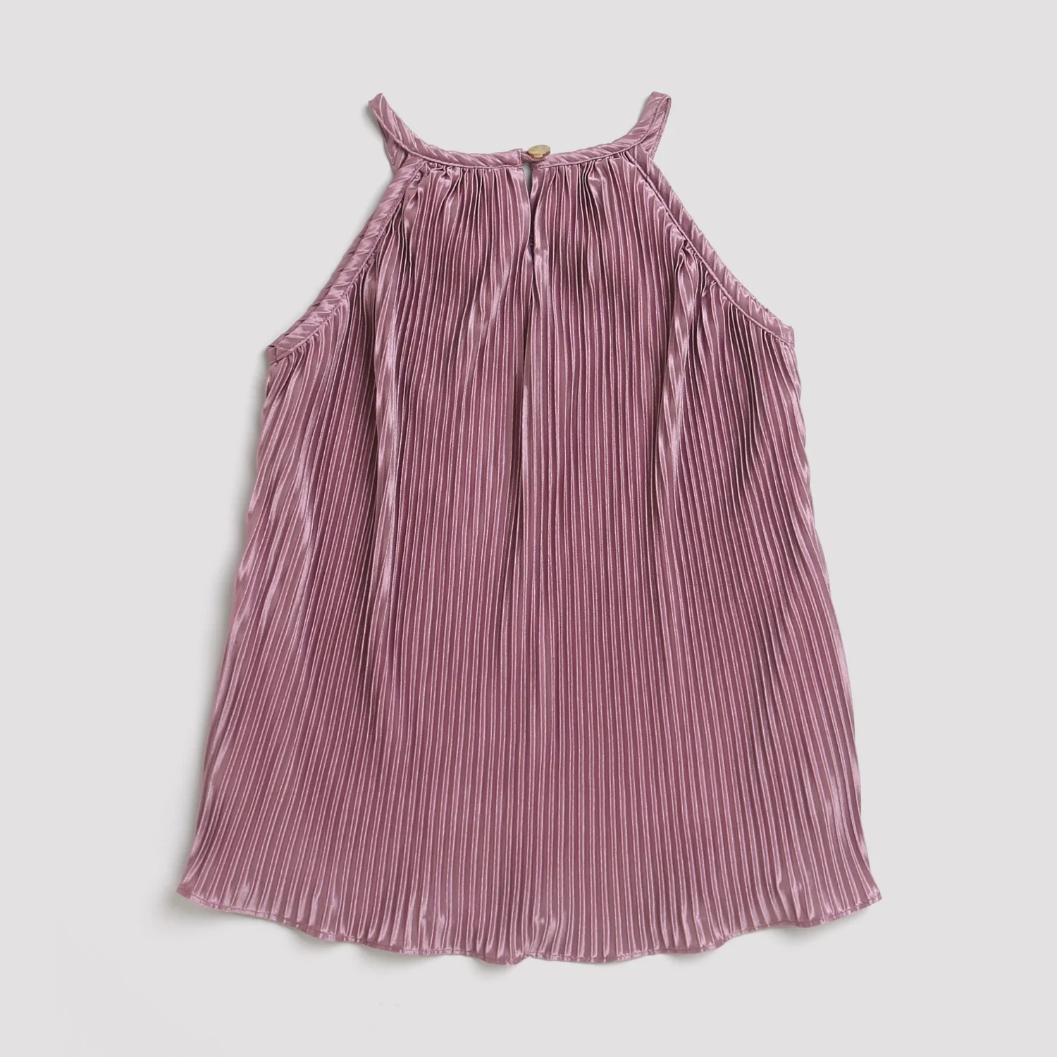 Onion Pink Pleated Satin Halter Top TG5047 - Image 6