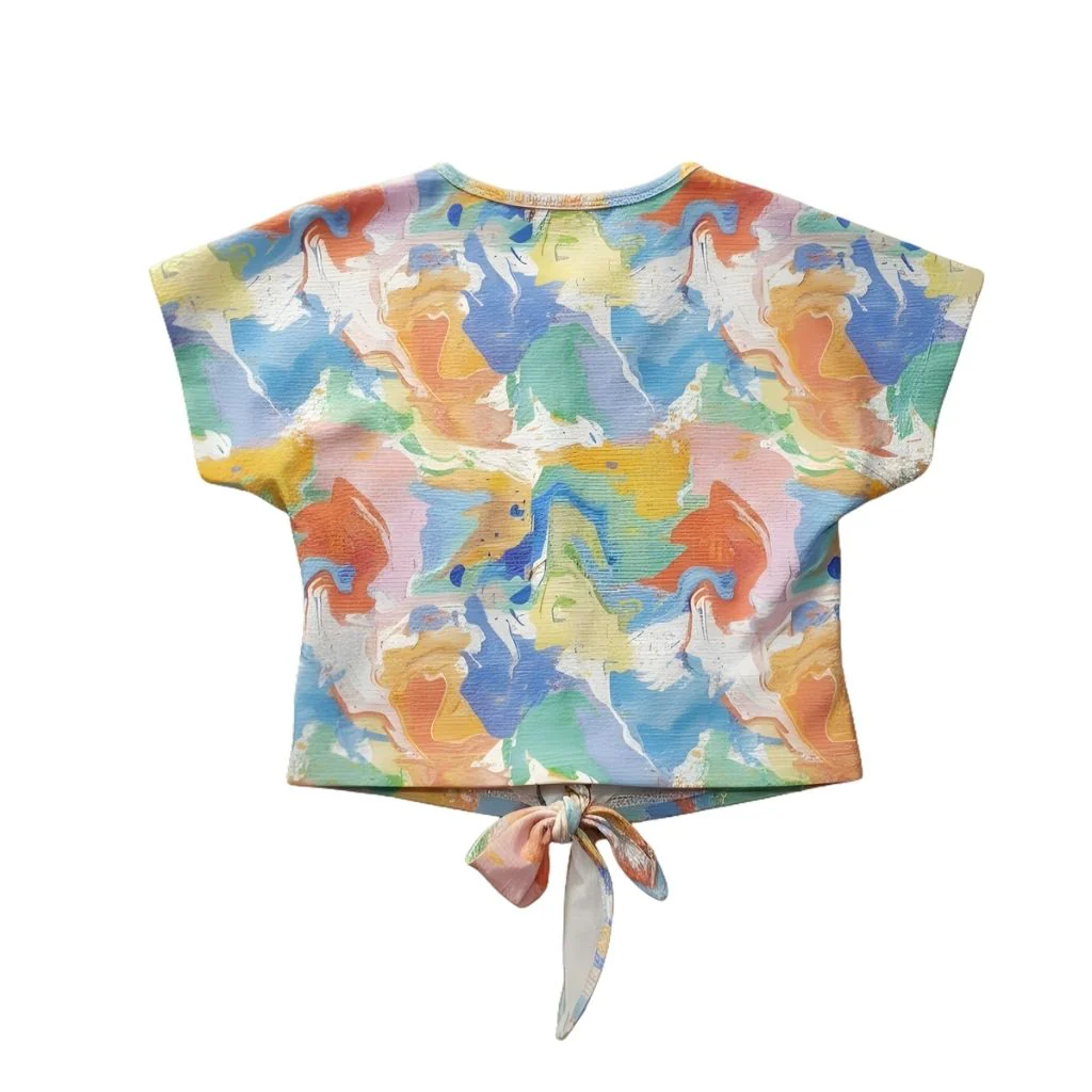 Pastel Abstract Tie-Up Top TG6420 - Image 8