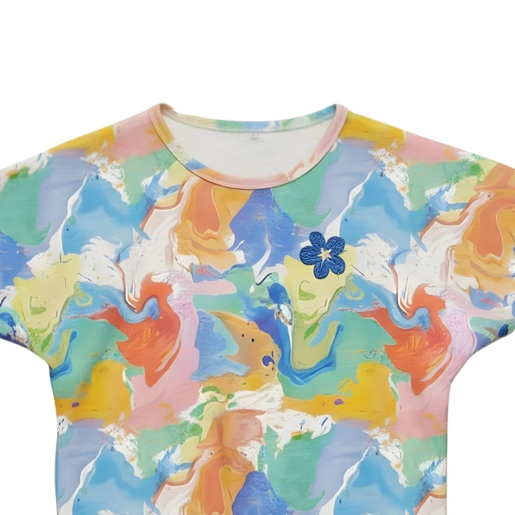 Pastel Abstract Tie-Up Top TG6420 - Image 9