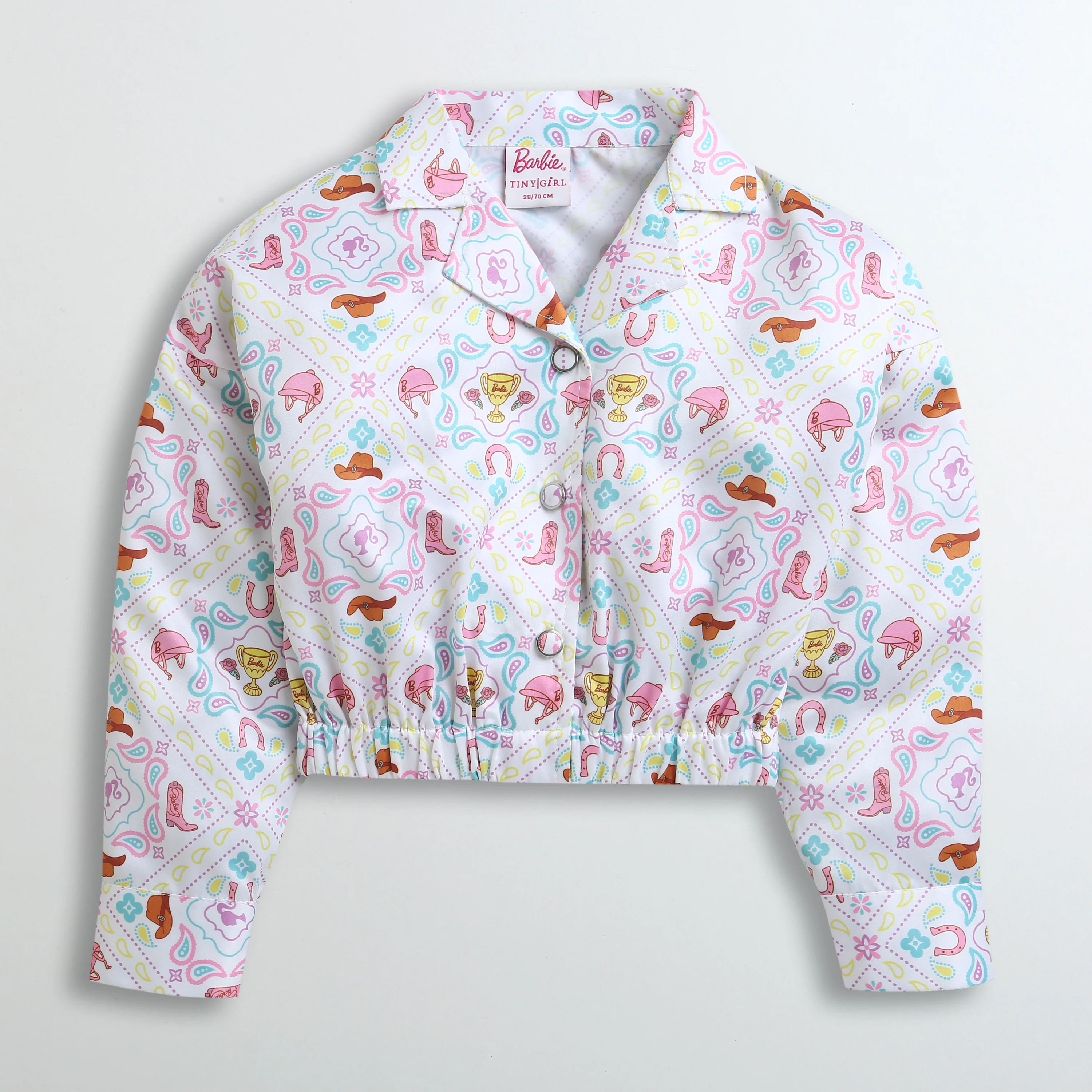 Pastel Floral Elastic Hem Shirt BATP2055 - Image 5