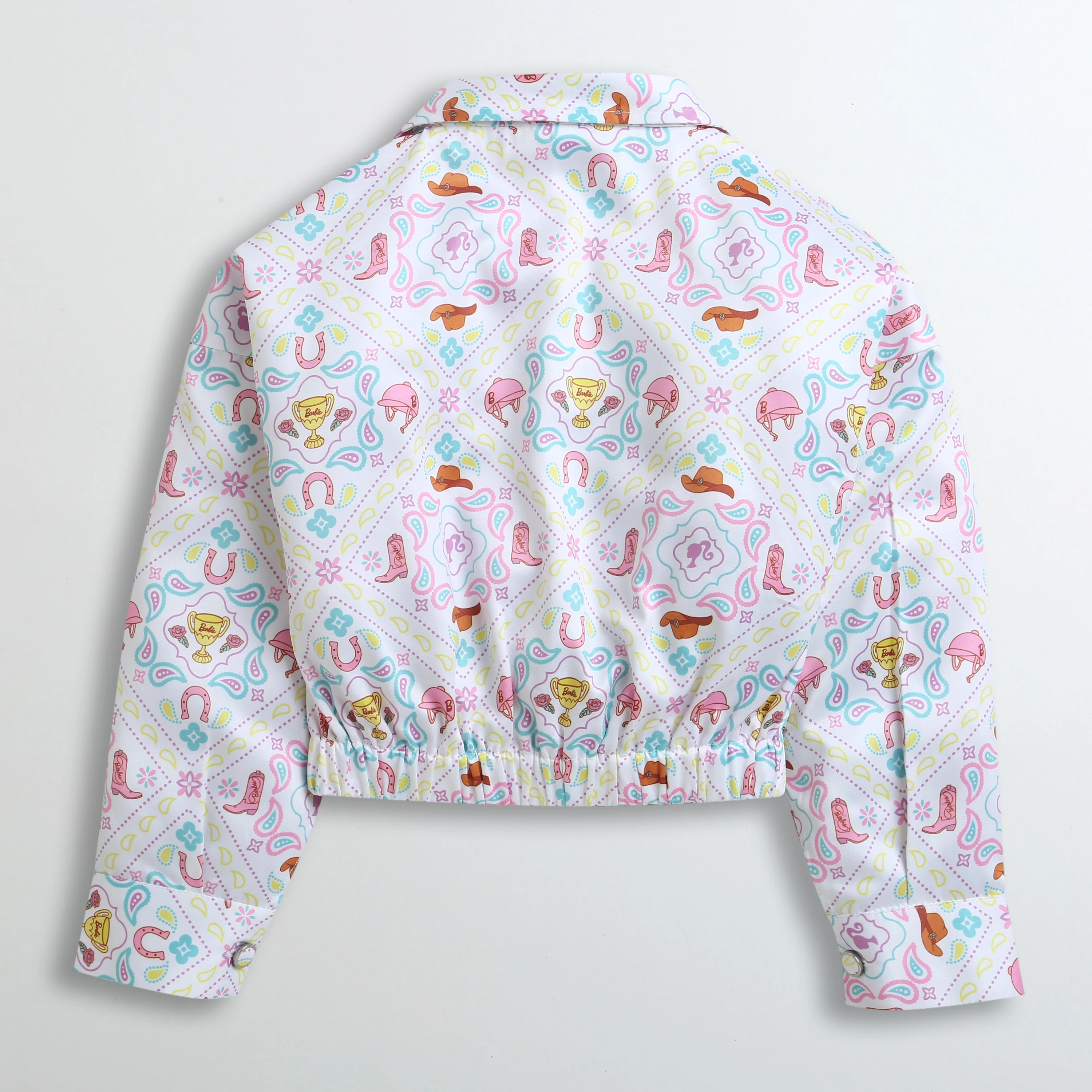 Pastel Floral Elastic Hem Shirt BATP2055 - Image 6