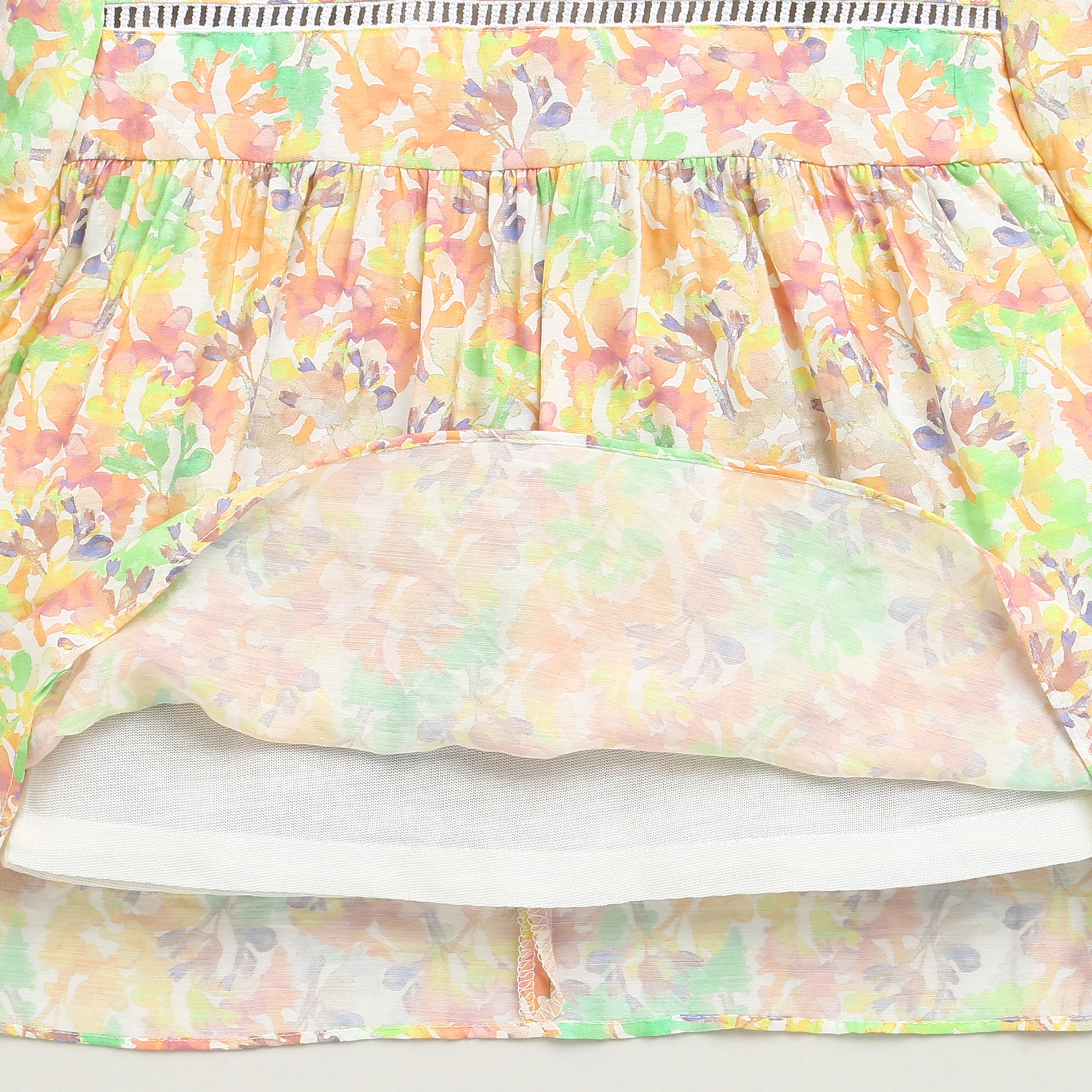 Pastel Floral Flutter Sleeve Top TG6342 - Image 9