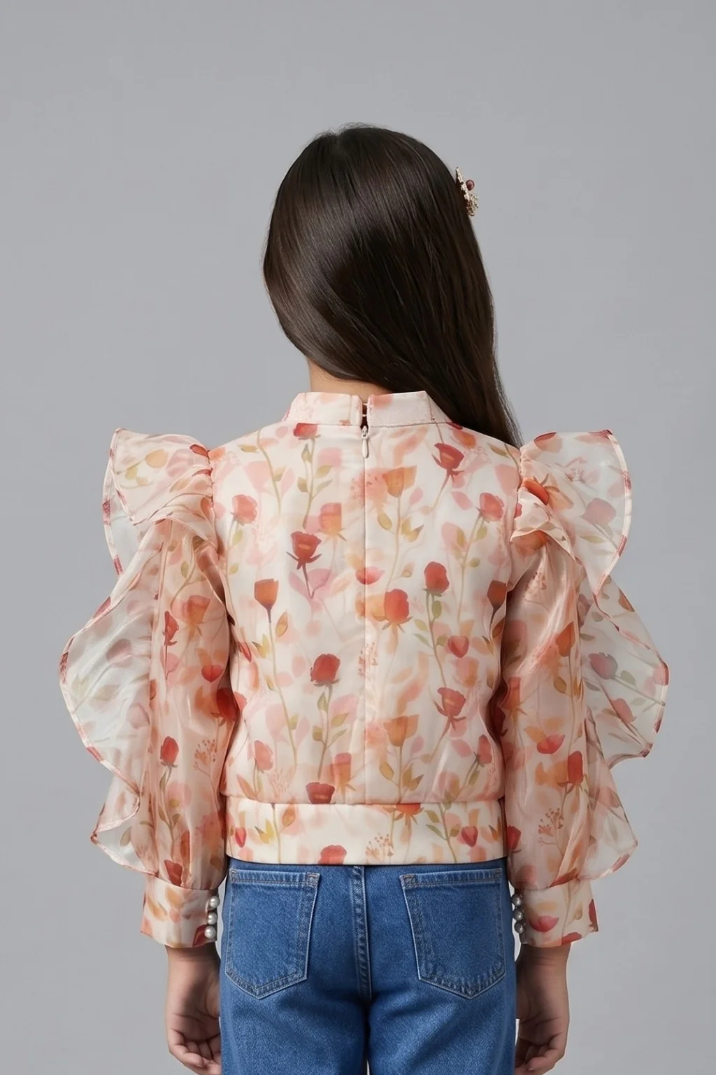 Pastel Floral Ruffle Top TG6066 - Image 2
