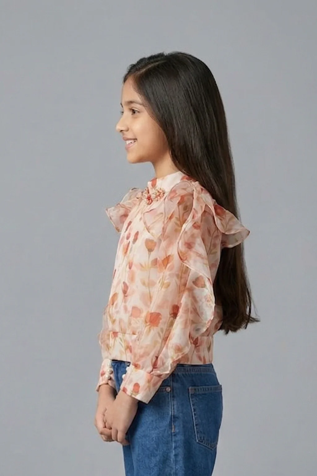 Pastel Floral Ruffle Top TG6066 - Image 3