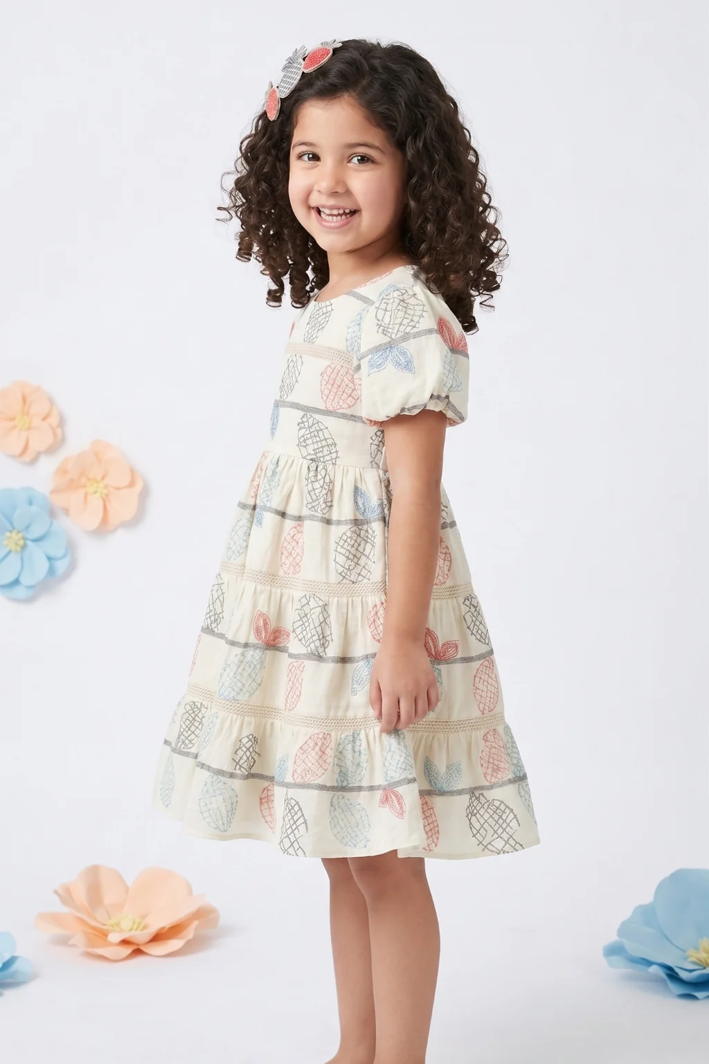 Pastel Pineapple Tiered Dress M2403 - Image 3