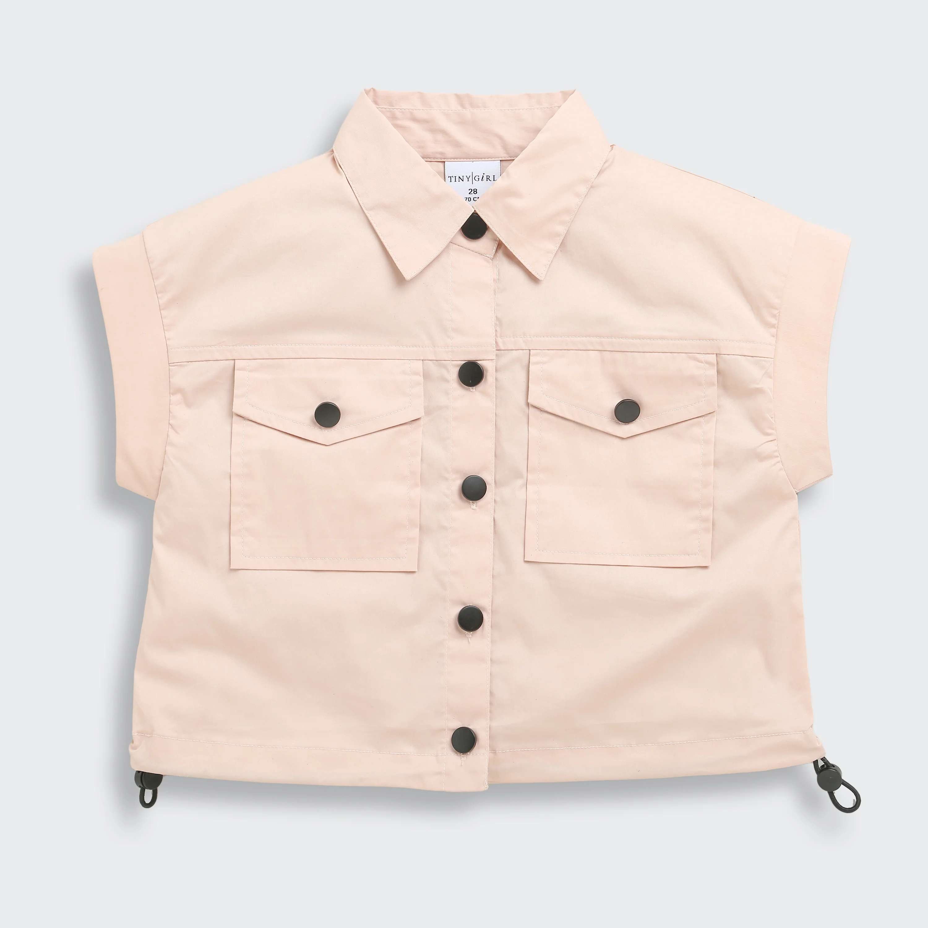Peach Collar Casual Top TG6415 - Image 5