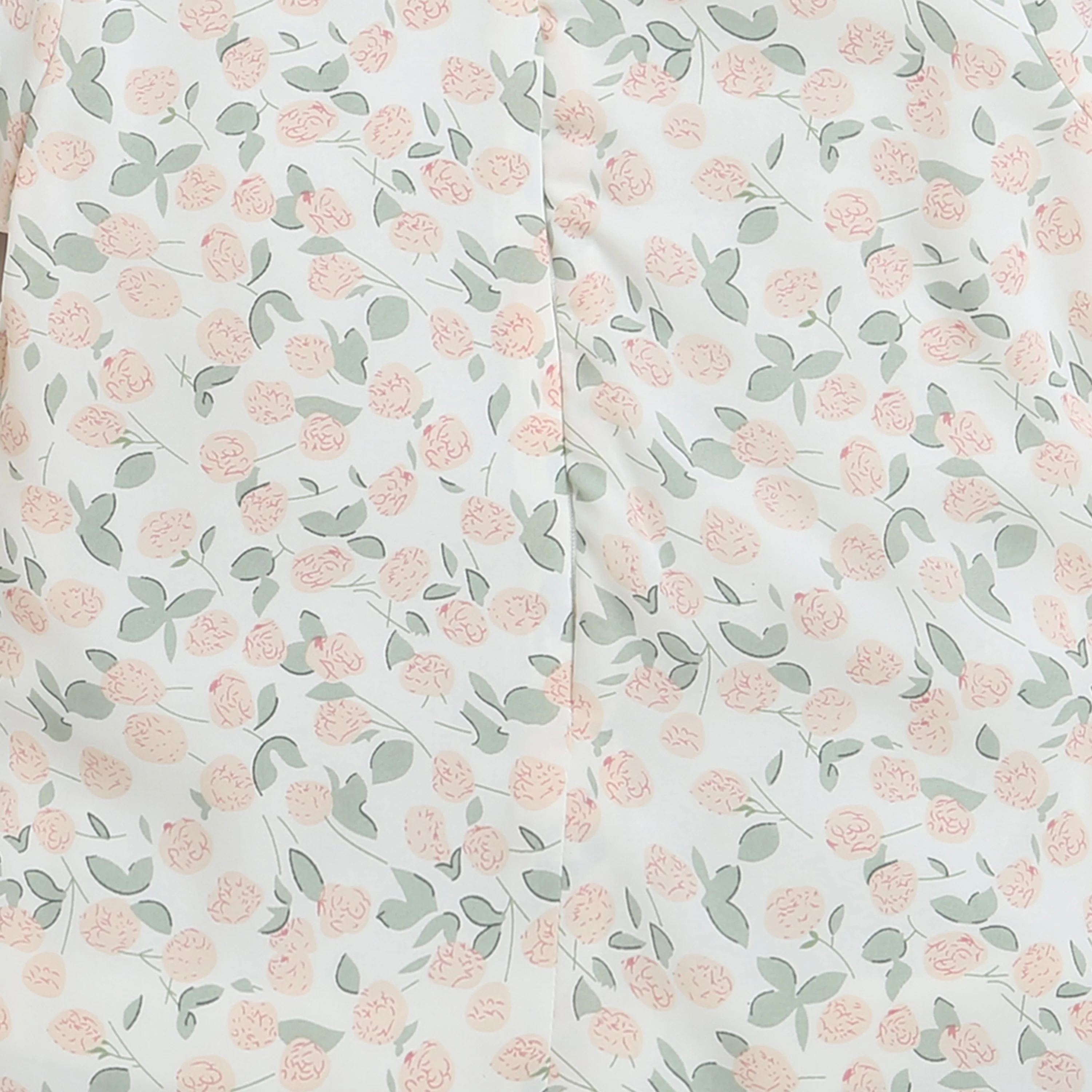 Peach Floral Printed Top with Puff Sleeves TG5002 - Image 9